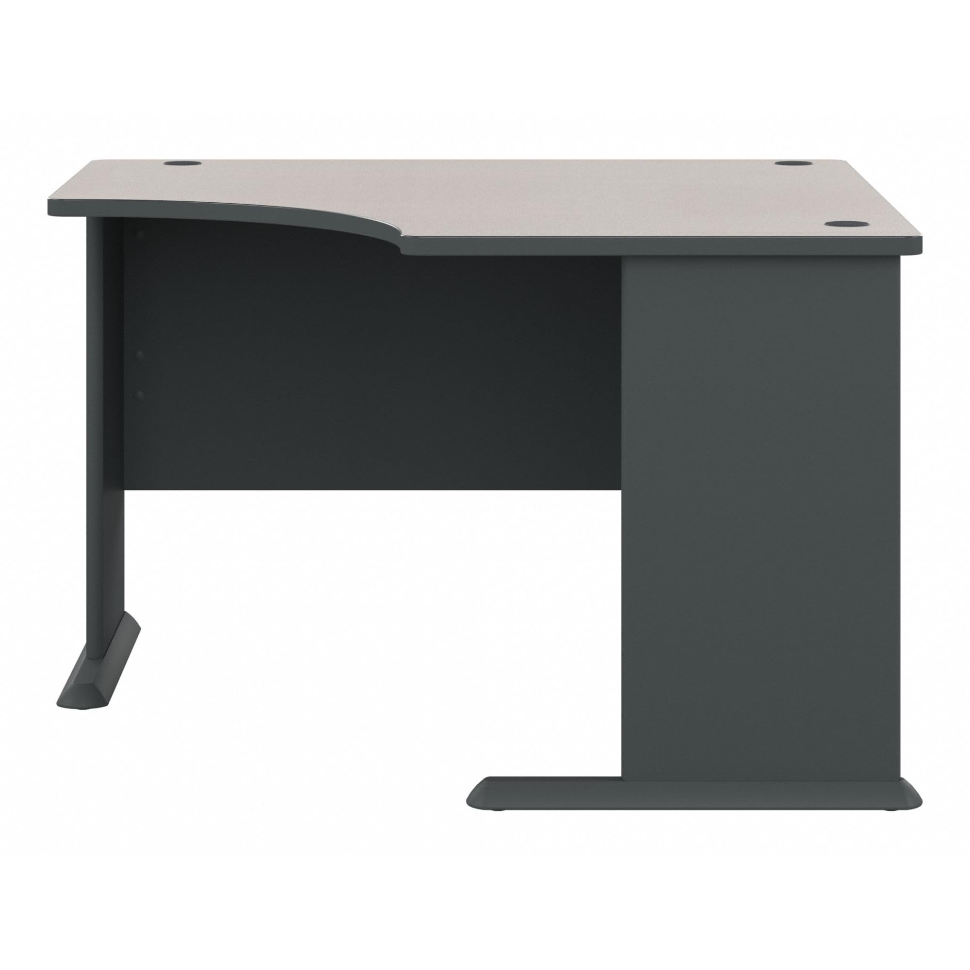 Bush Business Furniture Series A 48W White & Slate Corner Desk - Compact Computer Workstation for Home Office, Small Business & Professional Workspaces - Perfect for Remote Work, Study & Productivity