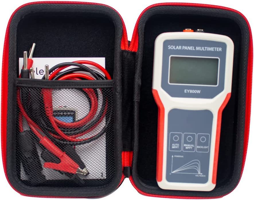 Upgrade EY800W Solar Panel Tester - Photovoltaic Multimeter with Ultra Clear LCD Display | Smart MPPT Open Circuit Voltage Troubleshooting Tool | Perfect for Solar PV System Testing & Maintenance