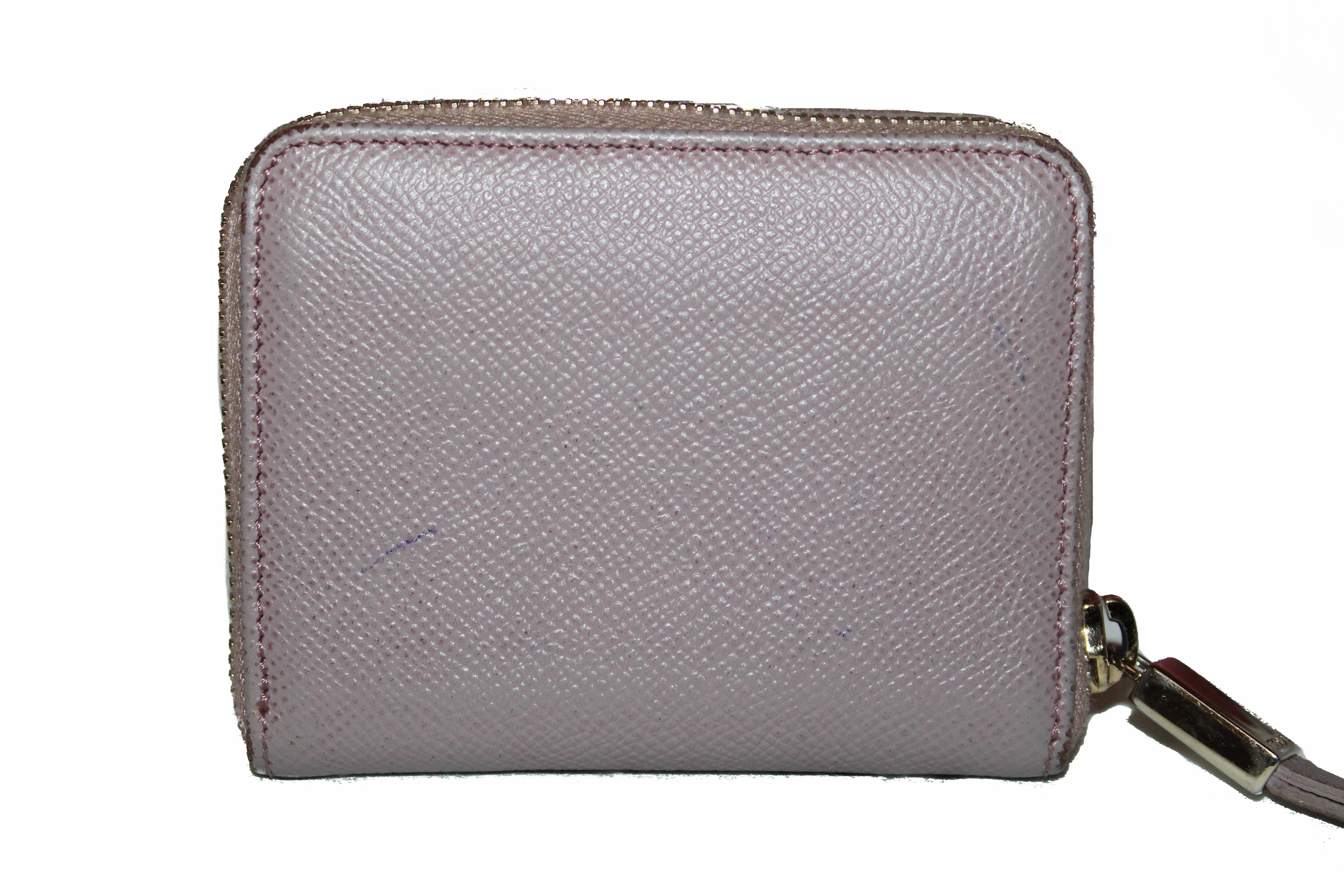 Authentic Tod's Pink Leather Card Holder - Slim RFID Blocking Wallet for Women - Perfect for Everyday Use, Travel & Gift Giving