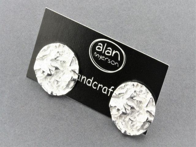 Elephant Skin Disc Stud Earrings for Women - Fashion Punk Boho Jewelry for Parties, Concerts & Everyday Wear