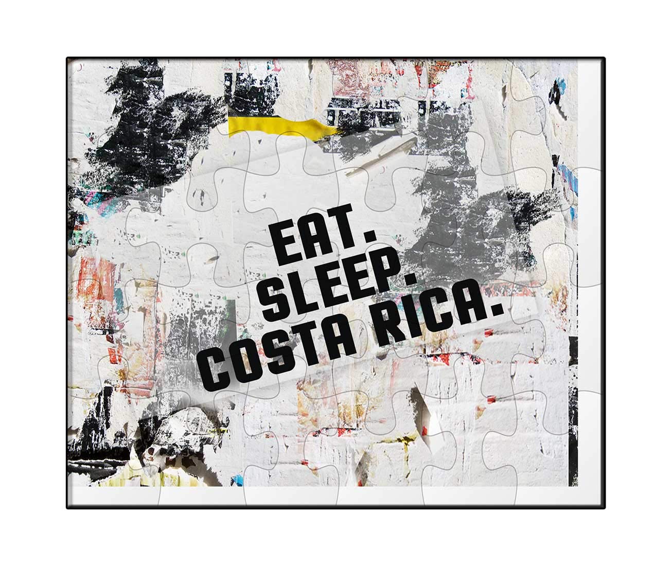 Makoroni - EAT Sleep Costa RICA 80 Piece Jigsaw Puzzle for Adults & Kids | Fun Family Game Night Activity | Travel & Beach Theme Puzzle for Home Decor