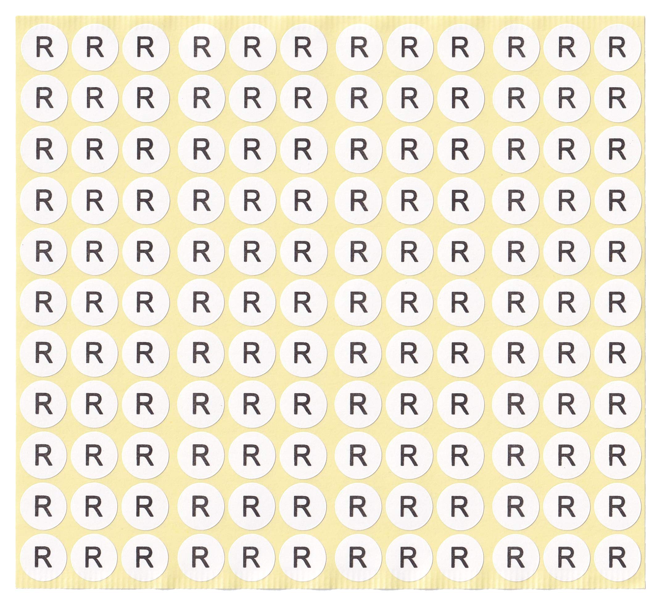 DealzEpic - Letter R Alphabet Stickers - Small Round Self-Adhesive Peel & Stick Labels (15 Sheets) - Perfect for Scrapbooking, DIY Crafts, and Organizing