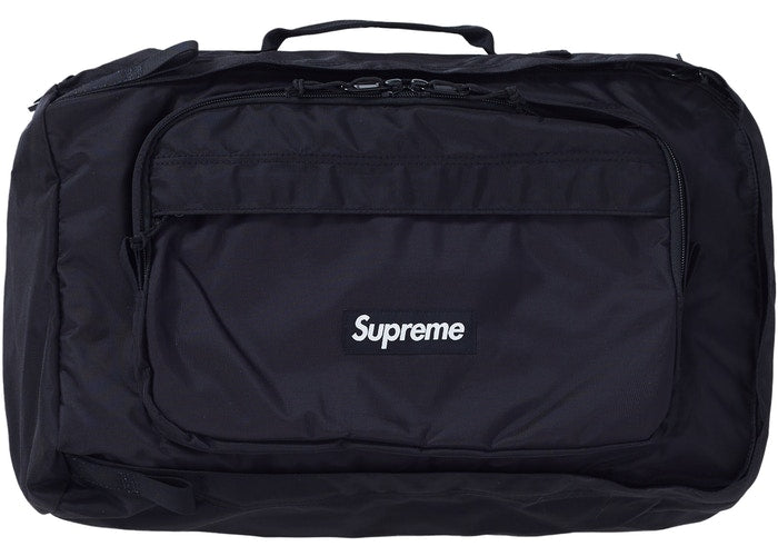 Supreme FW19 Black Duffle Bag - Stylish Travel & Gym Bag for Men & Women - Perfect for Workouts, Travel & Everyday Use