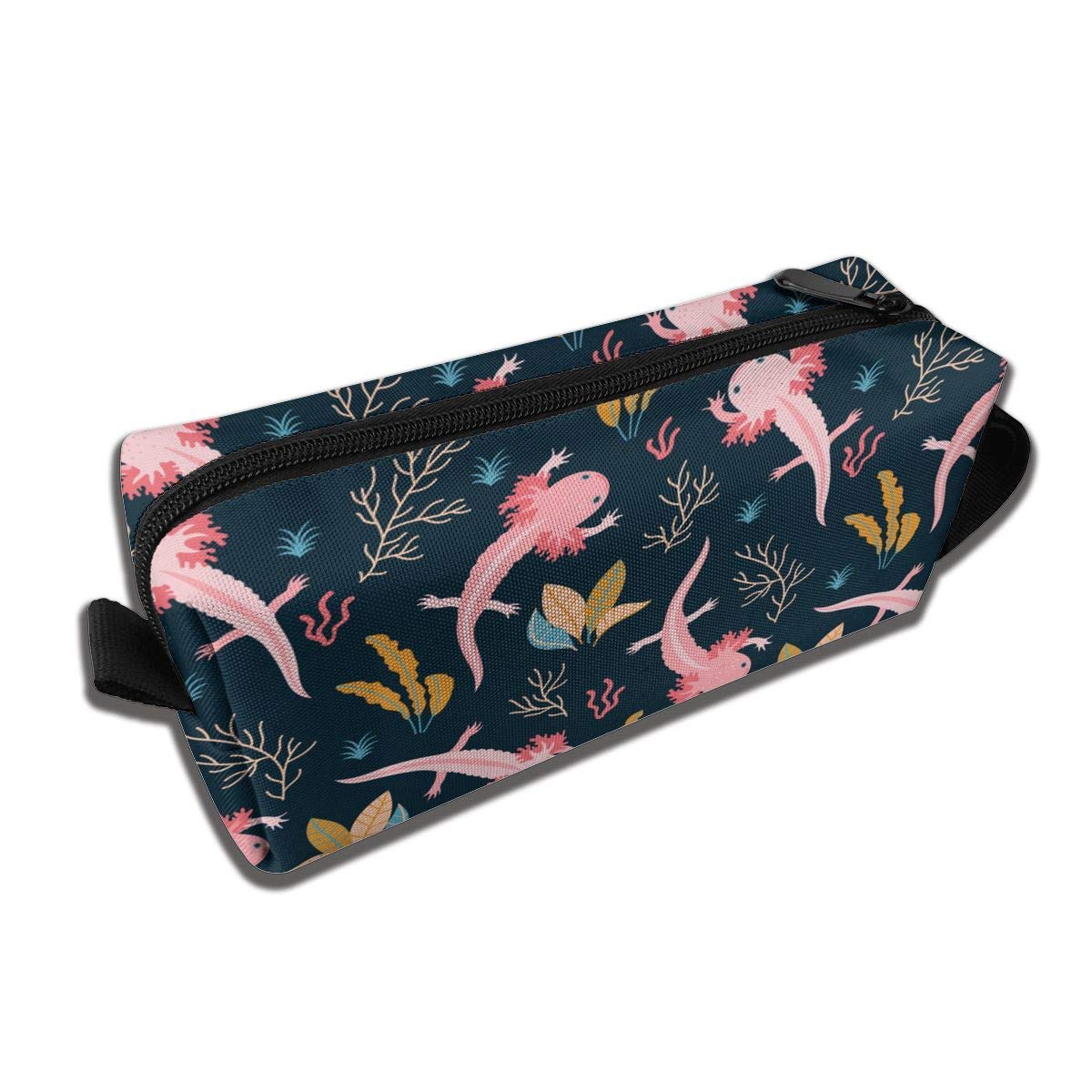 Large Axolotl Makeup Bag - Cute Travel Cosmetic Organizer Case for Women | Perfect for Travel, Gym & Daily Essentials Storage