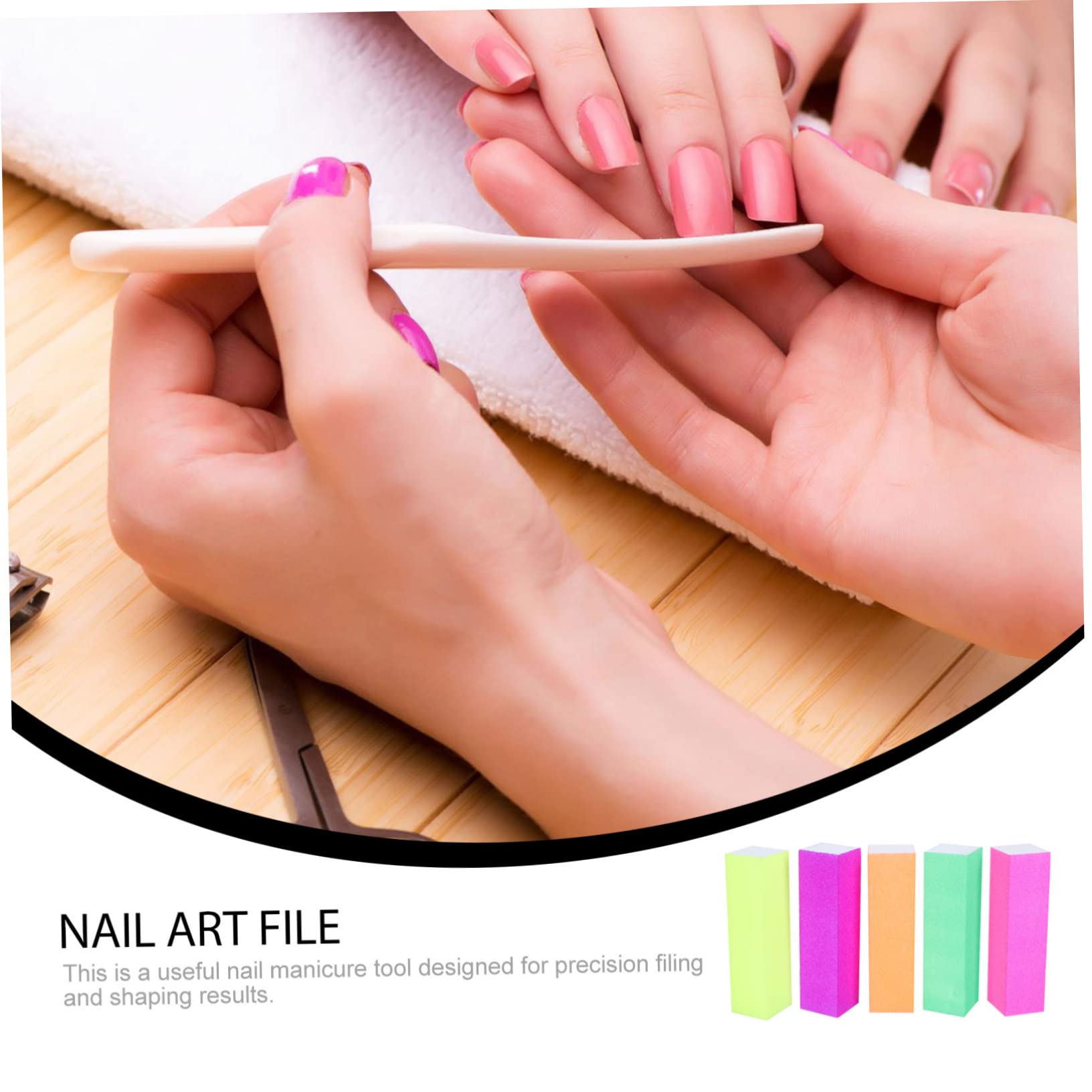 Professional Nail Files Set - High Elastic Nail Buffer Blocks for Manicures & Pedicures - Random Colors - Perfect for Salon, Home Use & DIY Nail Care