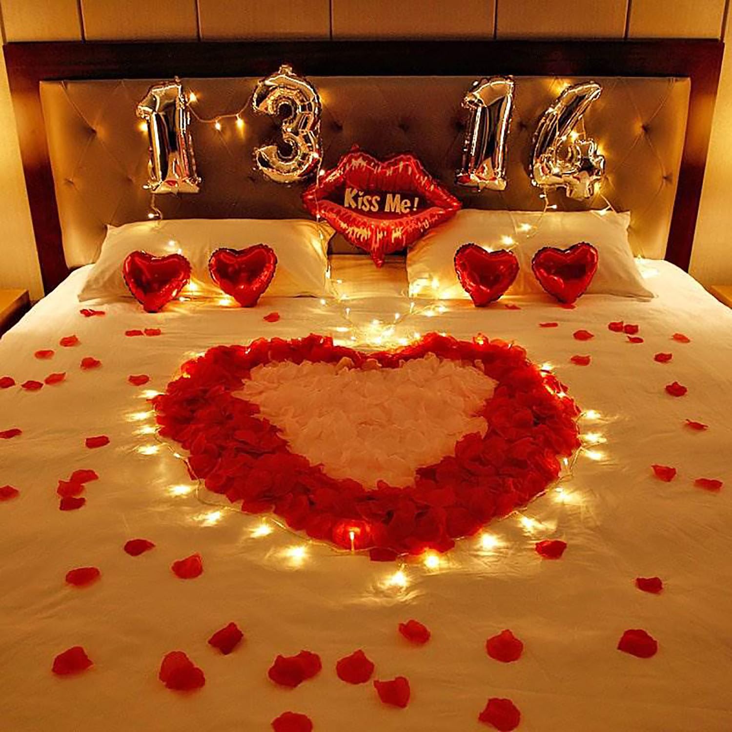 1200 PCS Artificial Silk Rose Petals - Premium Fake Rose Petals for Wedding Decor, Romantic Night, Bedroom, Party & Valentine's Day - Realistic Faux Flower Petals for Proposals, Aisle Decor & Special Events