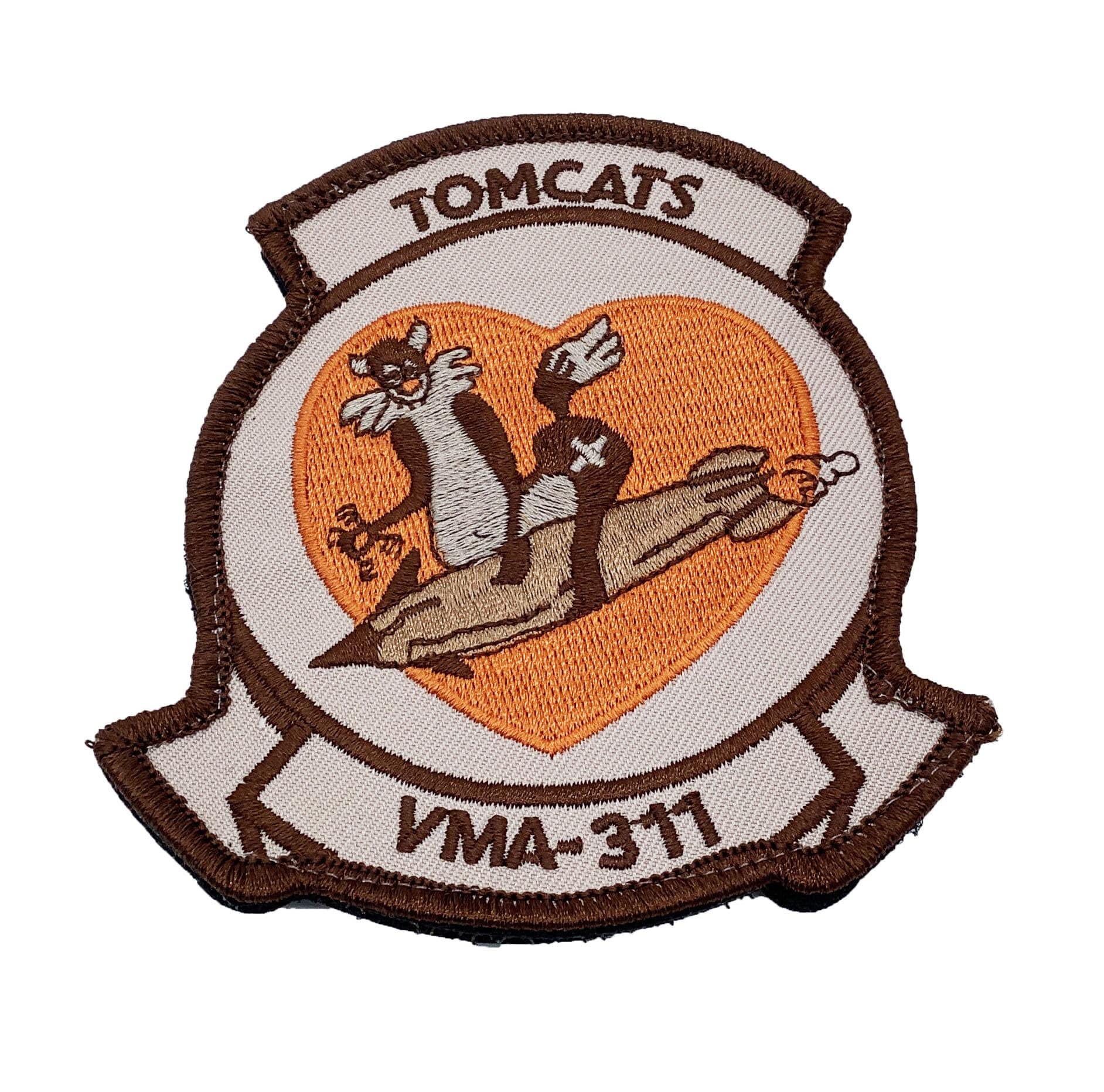 VMA-311 Tomcats 2018 Tan Military Patch with Hook and Loop Fastener - Perfect for Uniforms, Tactical Gear & Military Collectors
