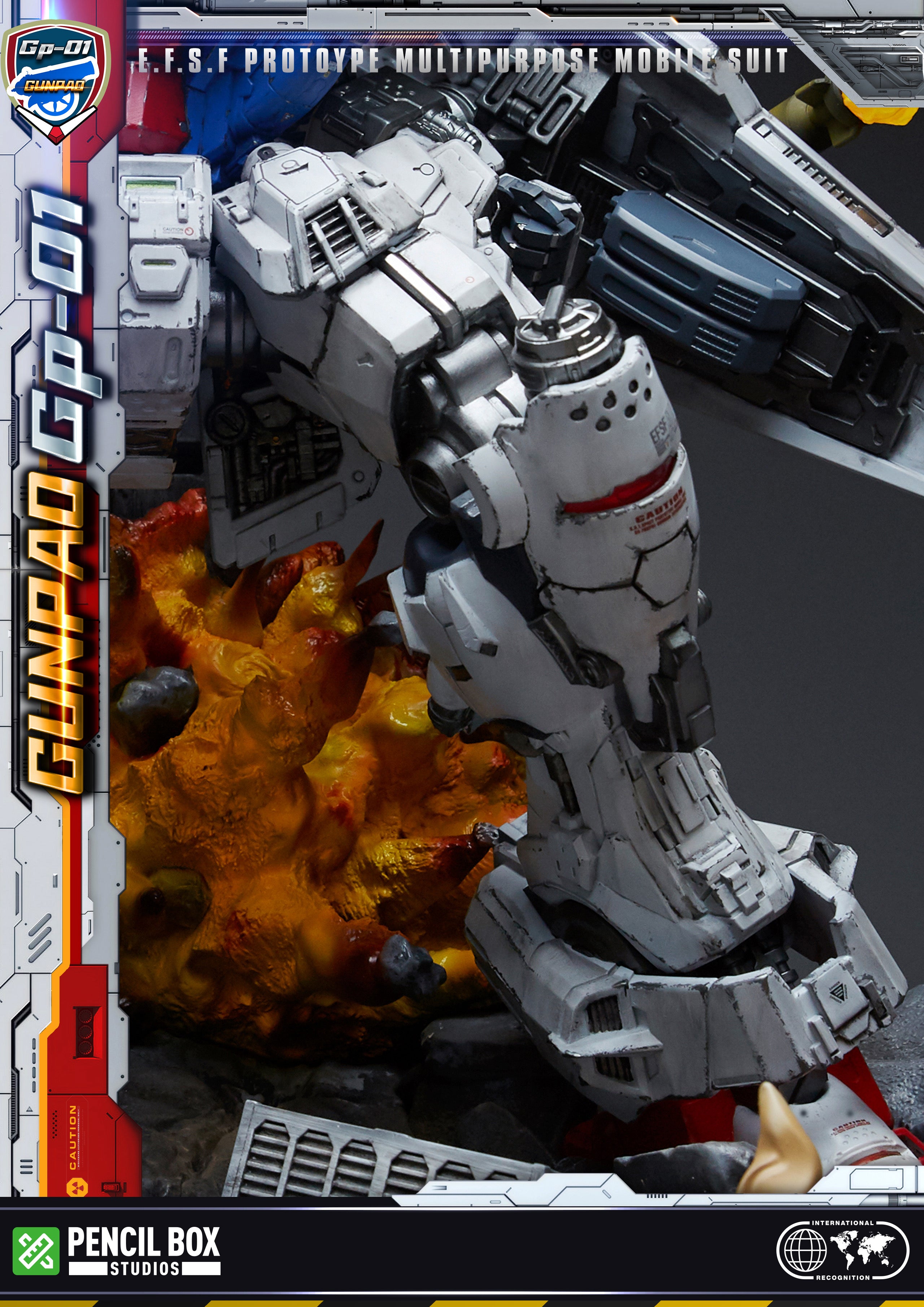 Gundam Mobile Suit 01 Model Kit - Premium Pencil Box Studio Collectible | Perfect for Anime Fans & Model Builders