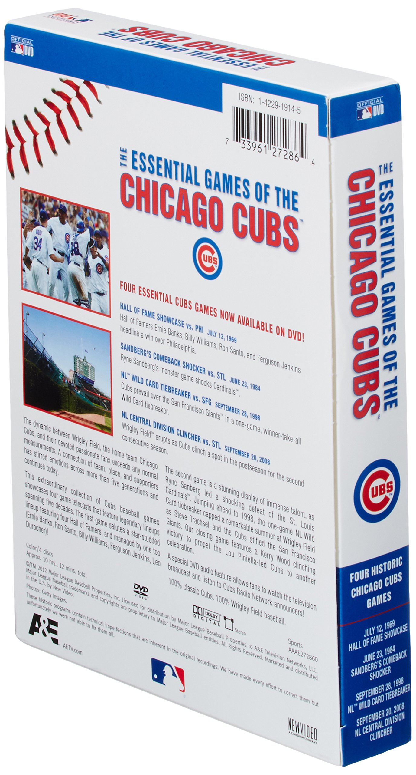Chicago Cubs Essential Games DVD - Classic MLB Baseball Matches Collection for Fans & Collectors | Perfect for Home Entertainment & Sports Memorabilia