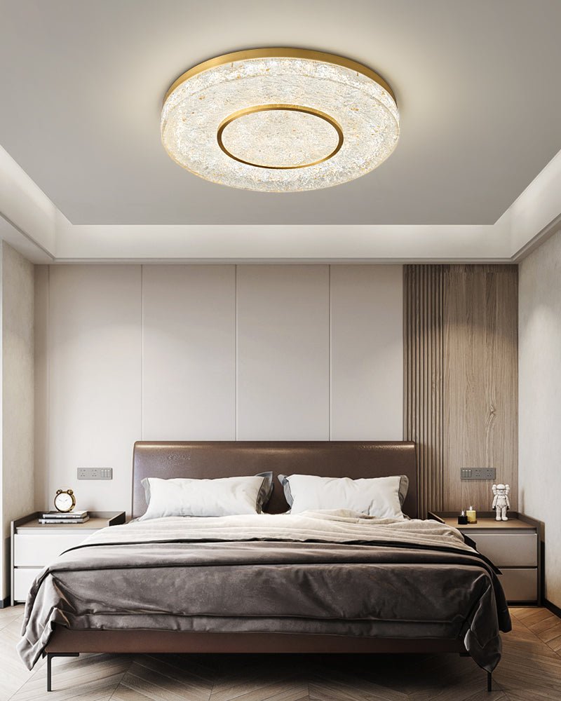 Mysterious Circle Ceiling Light Fixture - Modern LED Flush Mount Lighting for Bedroom, Living Room, Dining Room & Office