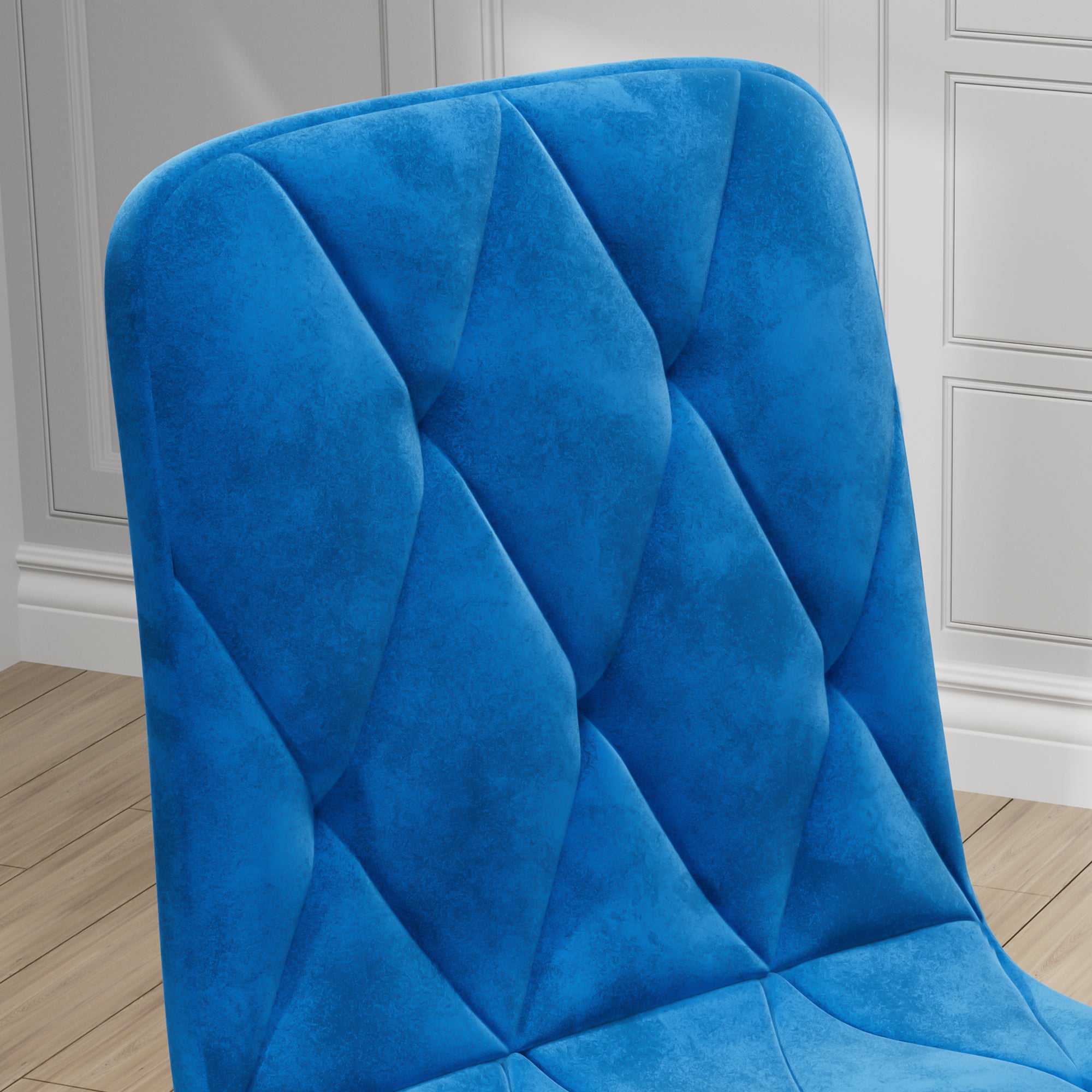 4-Piece Velvet Dining Chairs Set with Cushioned Seats & Sturdy Metal Legs - Modern Kitchen & Dining Room Furniture for Home, Restaurant, or Office Use