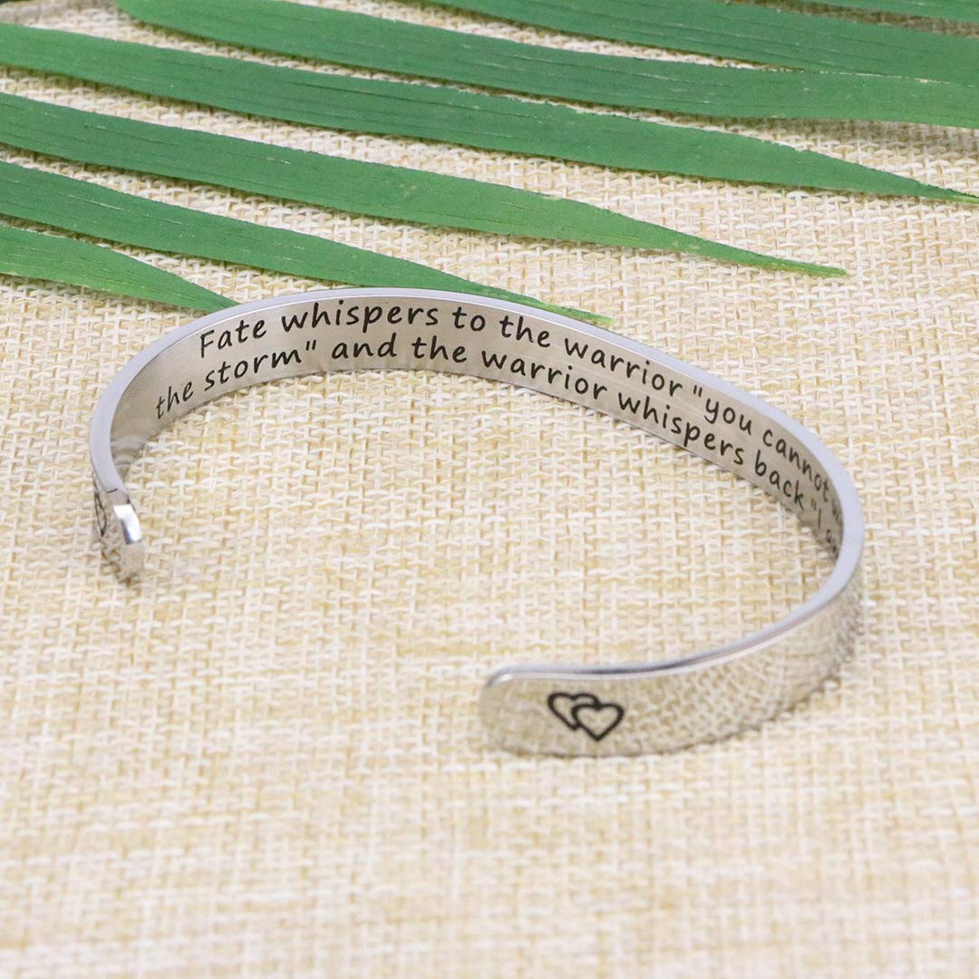 JoycuFF Inspirational Bracelets for Women - Hidden Message Mantra Cuff Bangle in Stainless Steel - Encouragement Gift for Friends, Sisters & Loved Ones - Perfect for Daily Wear, Special Occasions & Thoughtful Gifting
