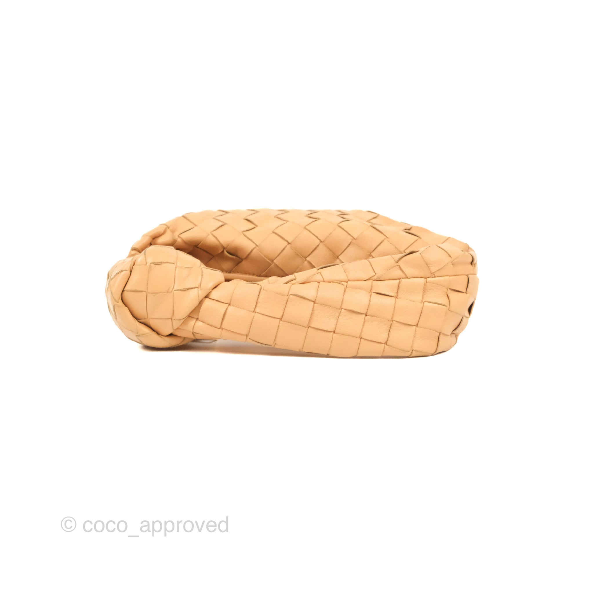 Bottega Veneta Intrecciato Mini Jodie Clutch Bag - Beige Lambskin Leather with Gold Hardware | Luxury Crossbody Purse for Women, Perfect for Evening Parties & Date Nights