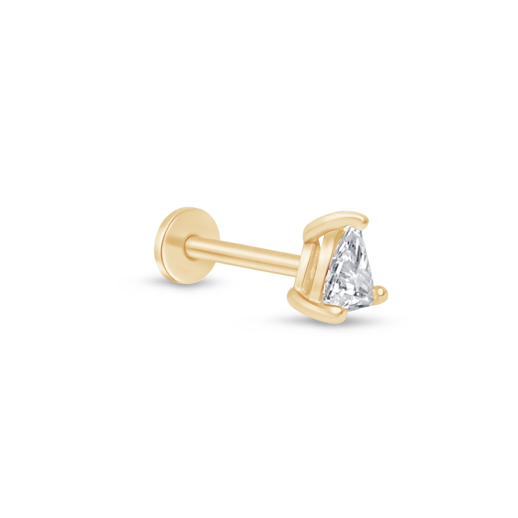 14K Yellow Gold Pear Gemstone Stud Earrings - Hypoallergenic, Dainty & Elegant Jewelry for Women - Perfect for Everyday Wear, Parties & Special Occasions