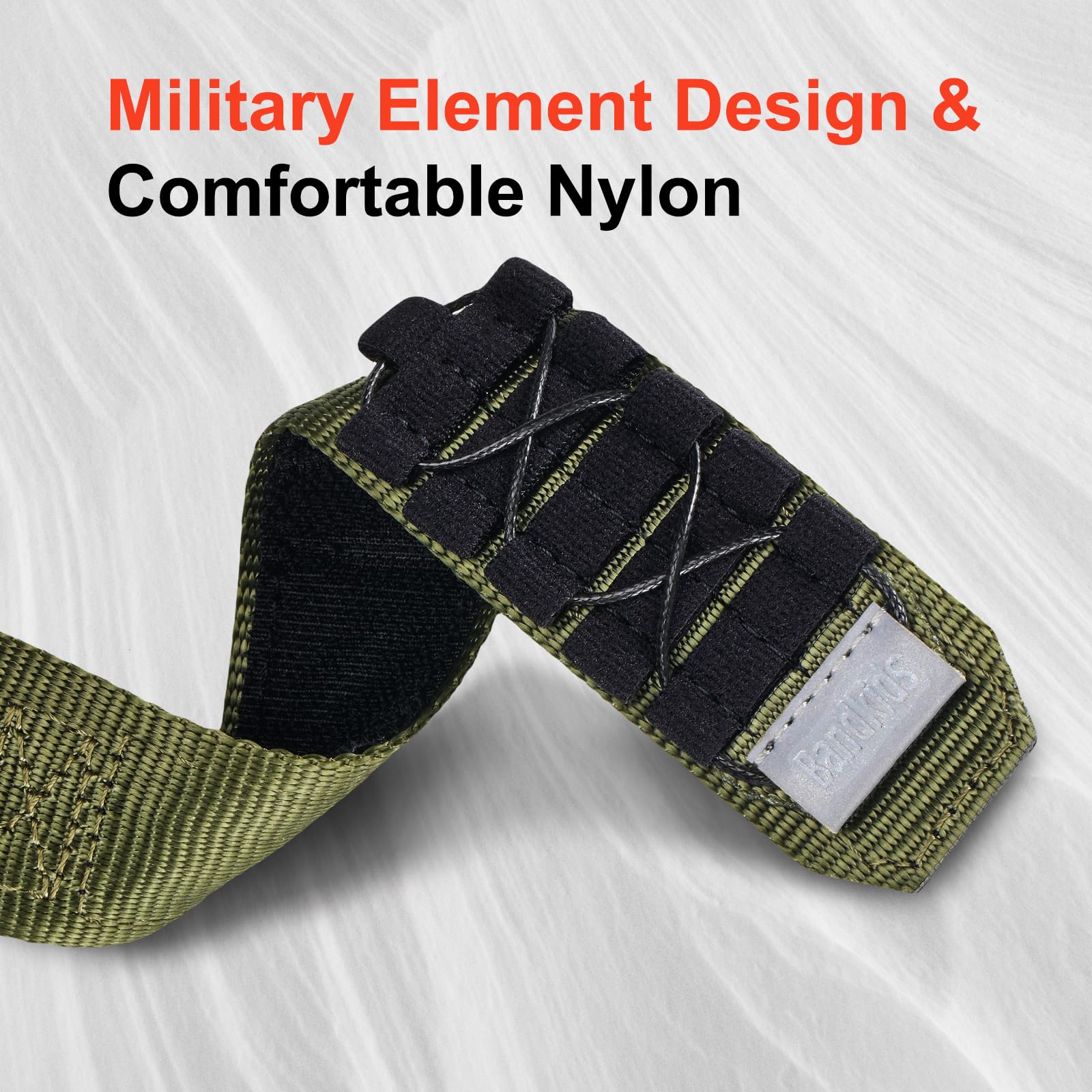 22mm Military Braided Nylon Solo Loop Watch Band for Garmin Fenix 5/5 Plus/6/6 Pro/7, Forerunner 935/945/955/965 & Approach S60/S62 - Durable Comfort for Running, Hiking & Outdoor Adventures