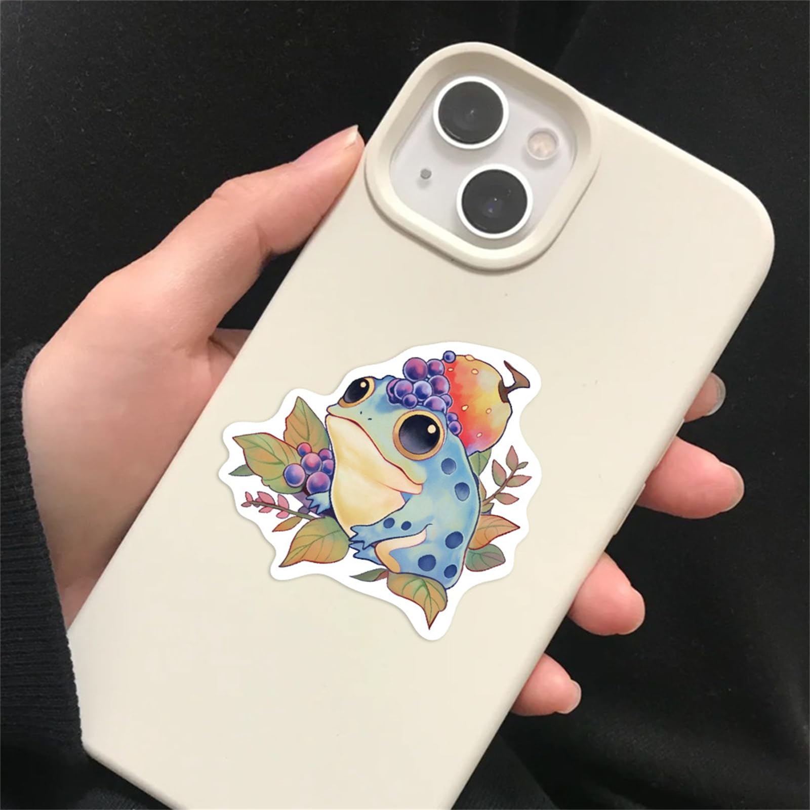 Cute Kawaii Frog Stickers 50PCS - Waterproof Vinyl Decals for Kids & Adults - Perfect for Water Bottles, Laptops, Phones & Notebooks - Fun Cartoon Animal Stickers for School, Office & Home Decor