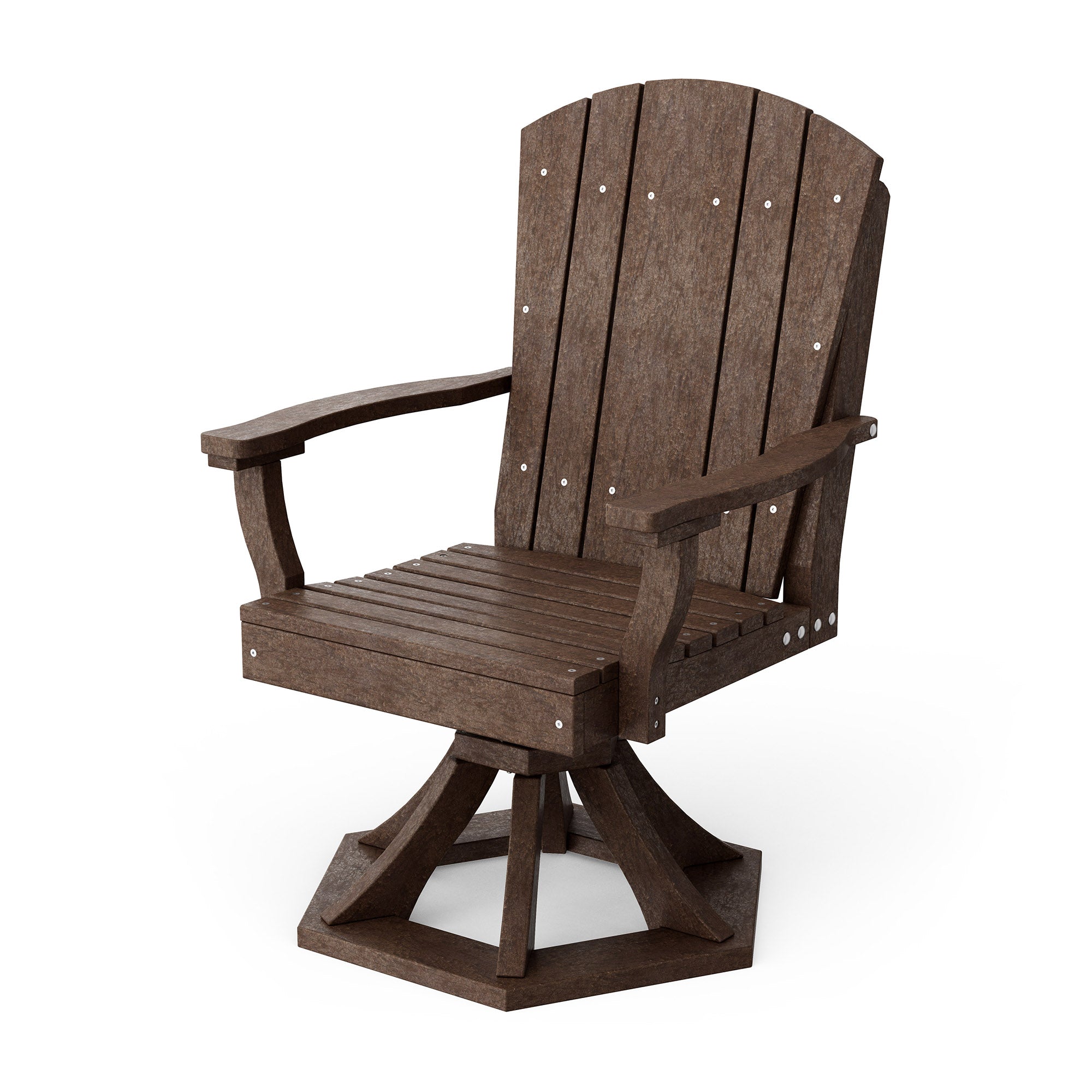 Heritage Swivel Dining Arm Chair - Solid Wood Upholstered Side Chair for Kitchen, Dining Room & Office - Comfortable & Stylish Seating Solution
