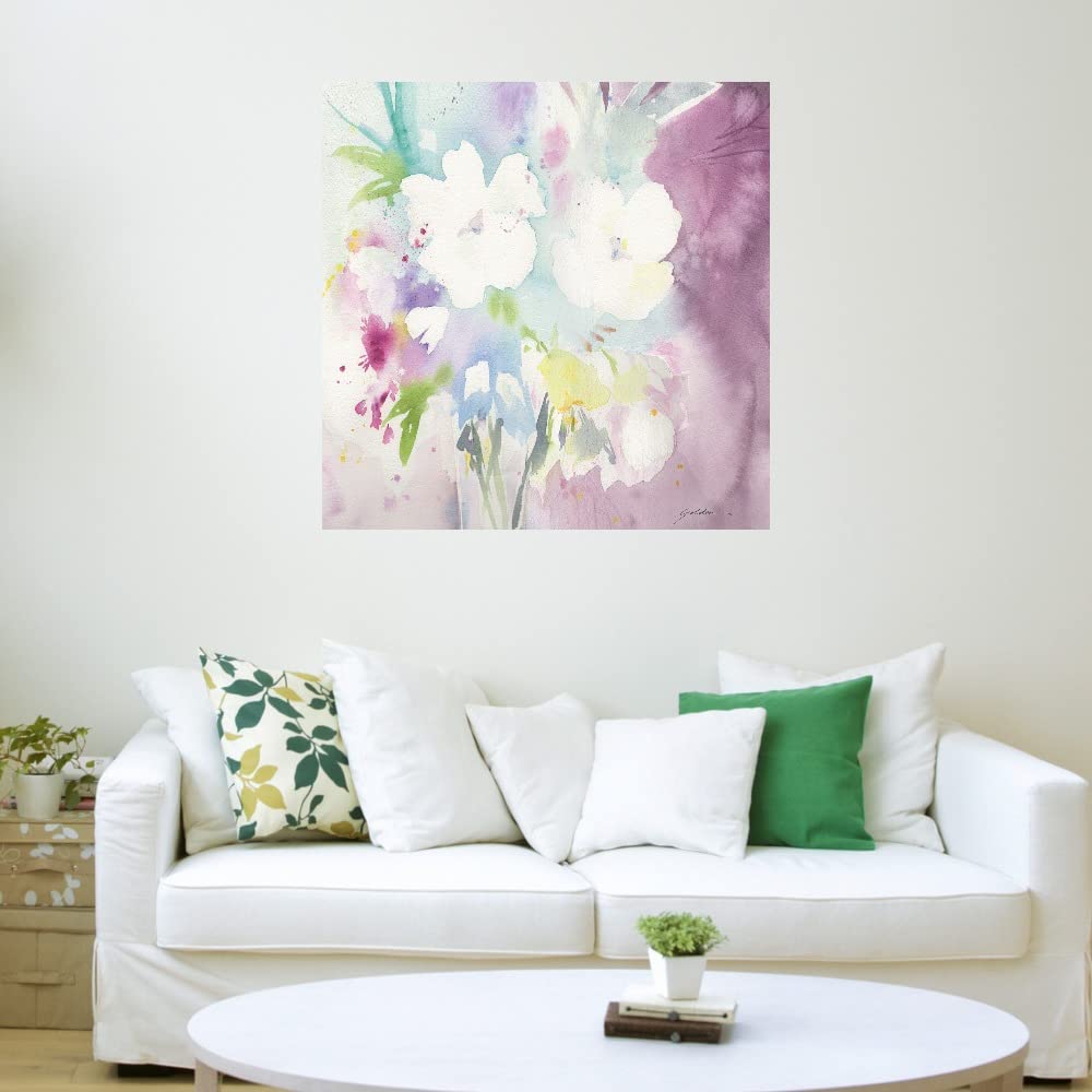 Serenity Canvas Wall Art - 32x32 Inch Modern Abstract Painting by Sheila Golden - Ready to Hang Fine Art Decor for Living Room, Bedroom, Office & More - Perfect for Home, Office & Commercial Spaces