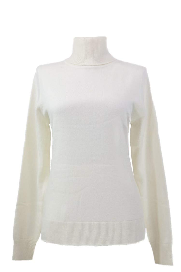 Luxury 4-Ply Women's Cashmere Turtleneck Sweater - Soft Winter Warm Pullover for Office, Travel & Casual Outfits