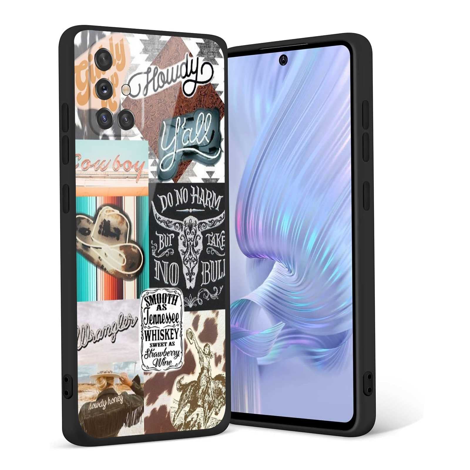 Western Cowboy Cowgirl Howdy Case for Samsung Galaxy A51 4G - Trendy Soft Silicone Phone Cover with Country Design - Perfect Gift for Men, Women, Boys & Girls - Great for Rodeo Events, Country Concerts & Western Lovers