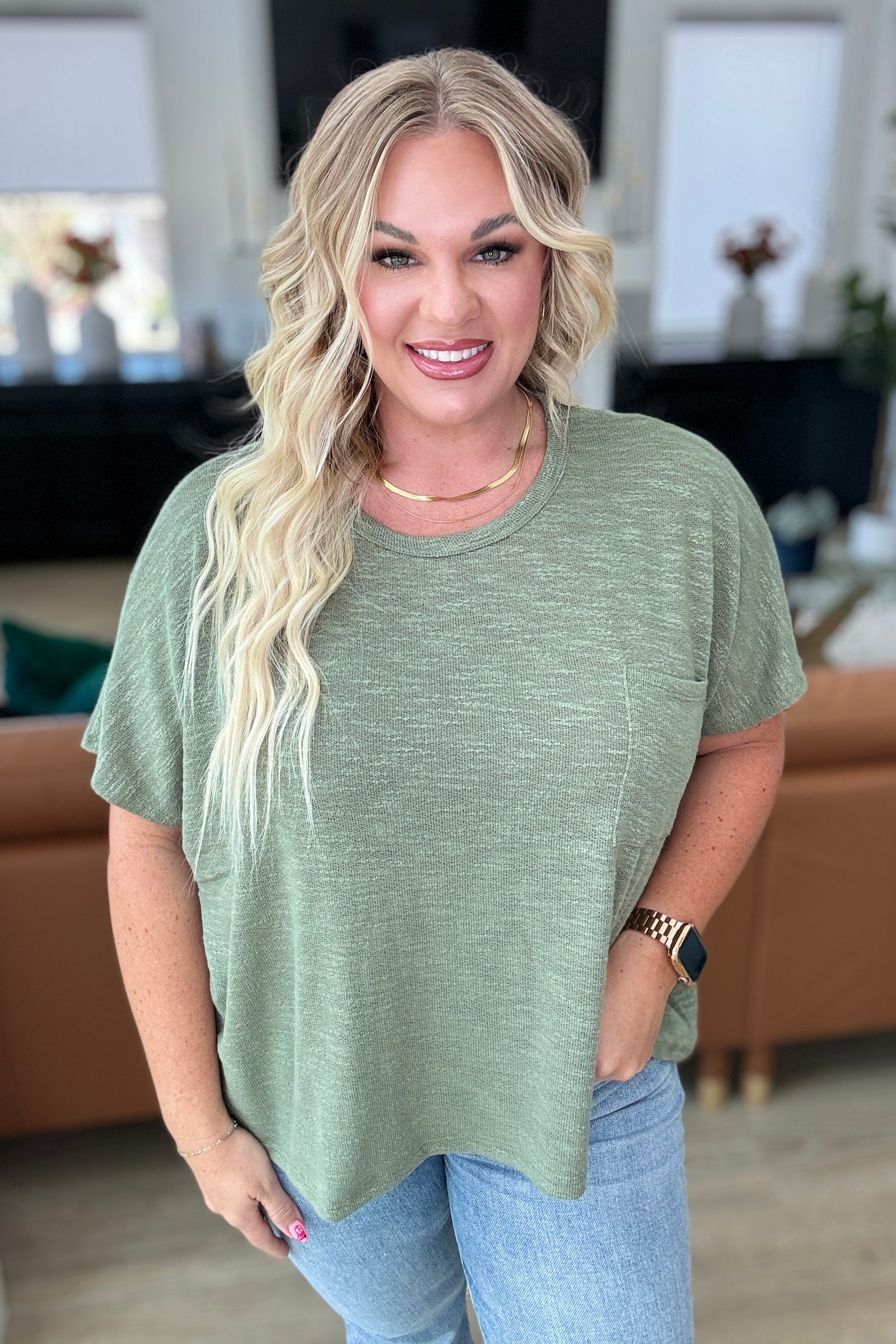 Let Light be Light Drop Shoulder Oversized T-Shirt in Light Olive | Women's Casual Streetwear Top for Everyday Wear & Outfits