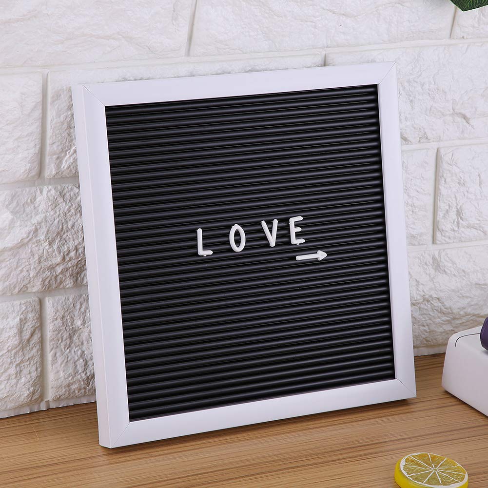 TOPINCN 25cm x 25cm Changeable Letter Board - Black & White Message Sign with Plastic Letters & Numbers for Home, Office, and Classroom Decor - Perfect for Announcements, Motivational Quotes, and Event Displays