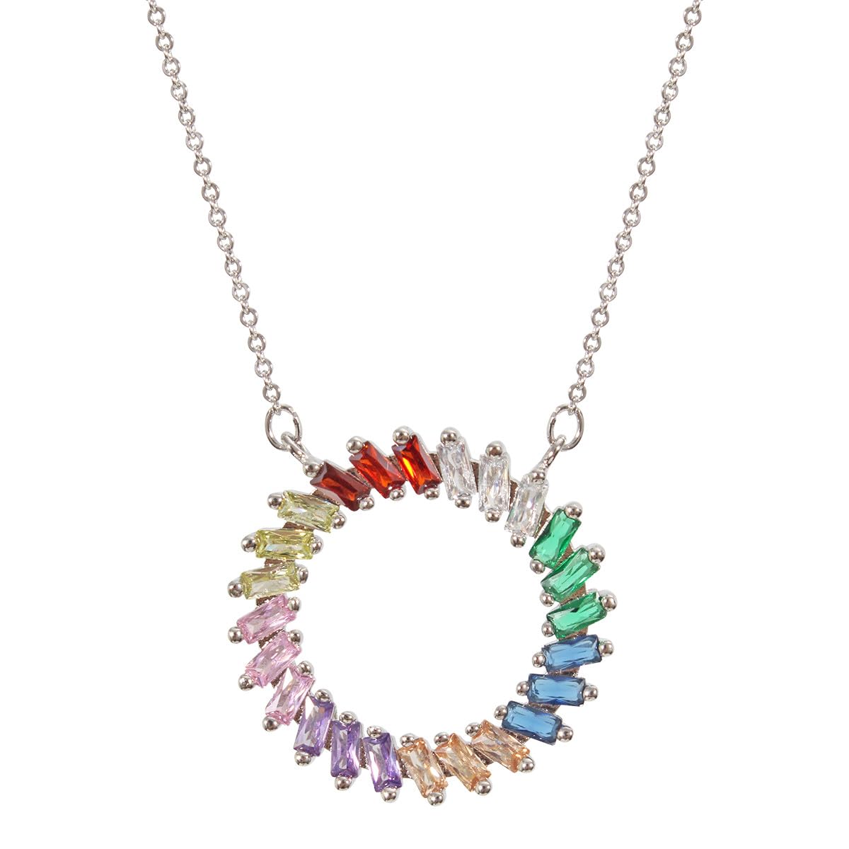 Elegant Mecool Long Sweater Pendant Necklace - Titanium Steel Chain with Sparkling Created Crystals Jewelry for Women | Perfect for Layering, Office Wear & Special Occasions