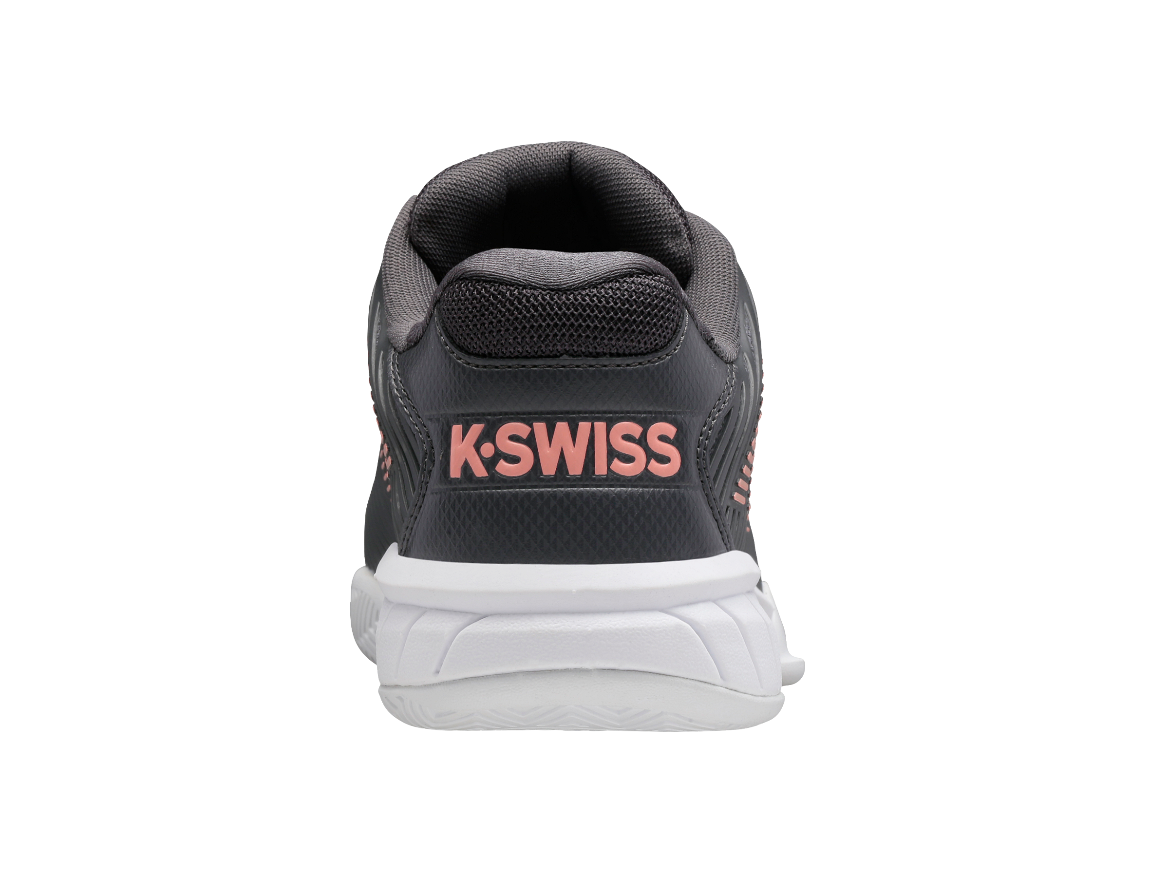 Hypercourt Express 2 Wide Tennis Shoes - 96807 009 W | Asphalt/White/Peach Amber Color | Lightweight & Durable for Court Performance | Perfect for Competitive Tennis & Training Sessions