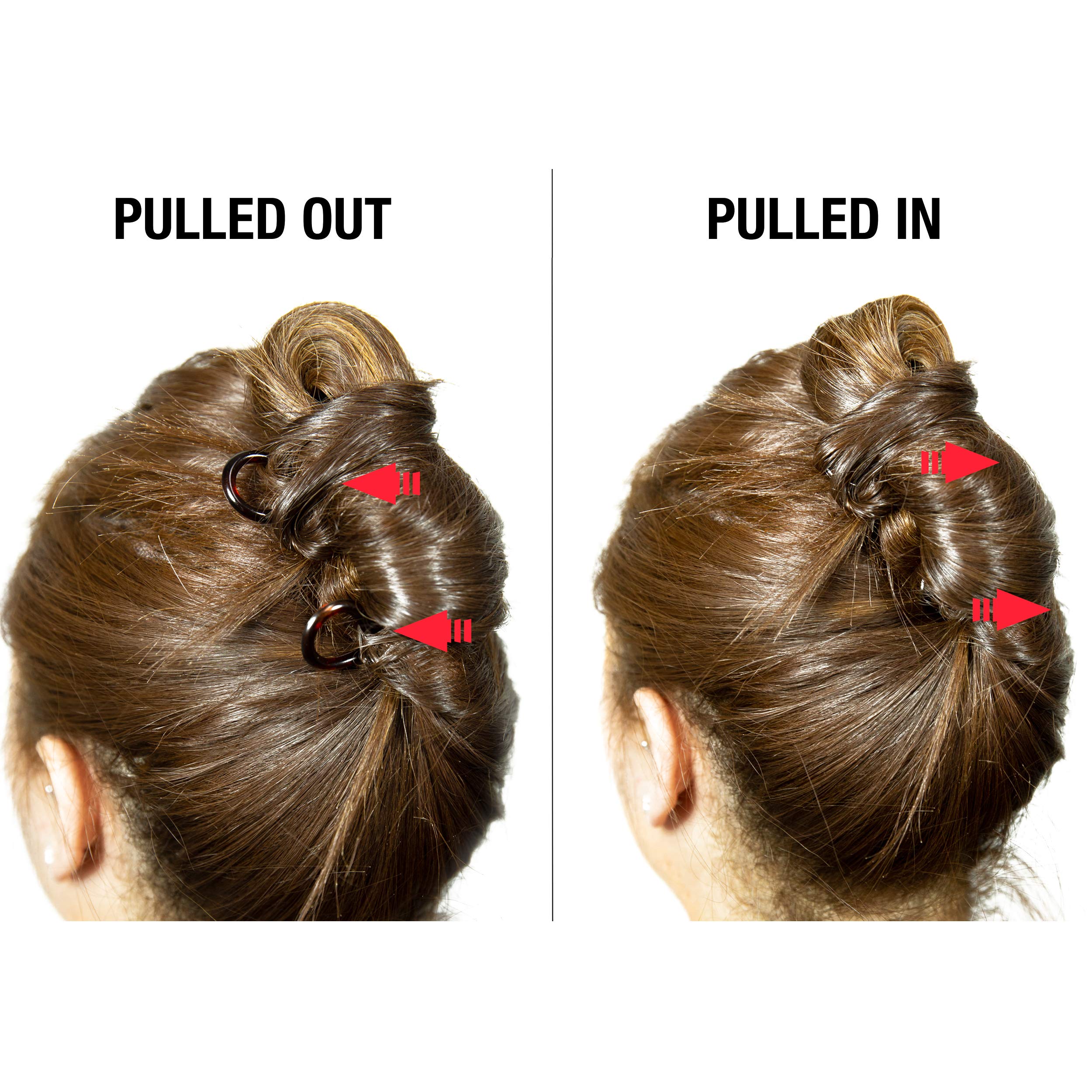 Camila Paris AD824 French Twist Stick Hair Fork - 2 Medium Wavy U-Shaped Hair Pins for Updos & Buns | Tortoise Shell Hair Clips | Flexible Styling Hair Accessories for Women | Made in France | Perfect for Weddings, Parties & Everyday Elegant Hairstyles
