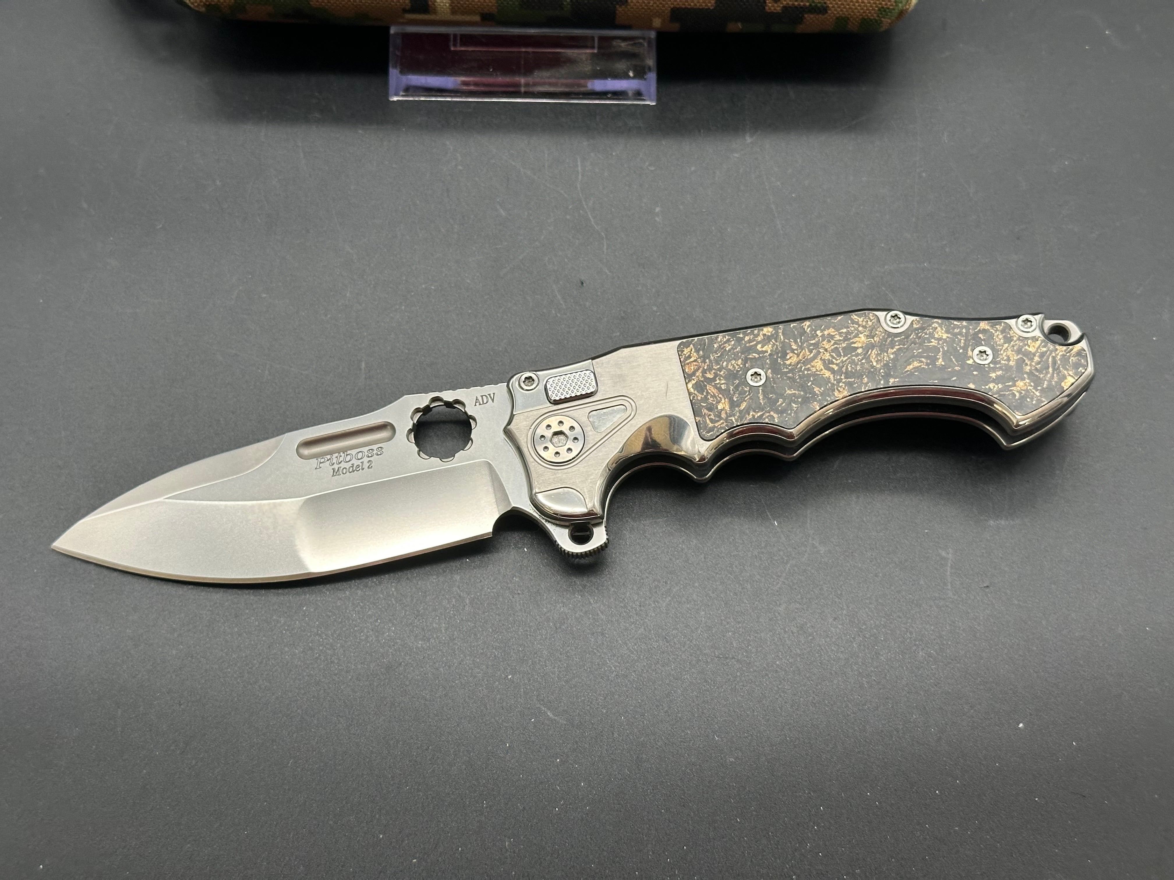 ADV Mini Pit Boss Model 2 Tactical Folding Knife - EDC Pocket Knife for Outdoor, Camping & Everyday Carry | Durable Stainless Steel Blade with G10 Handle