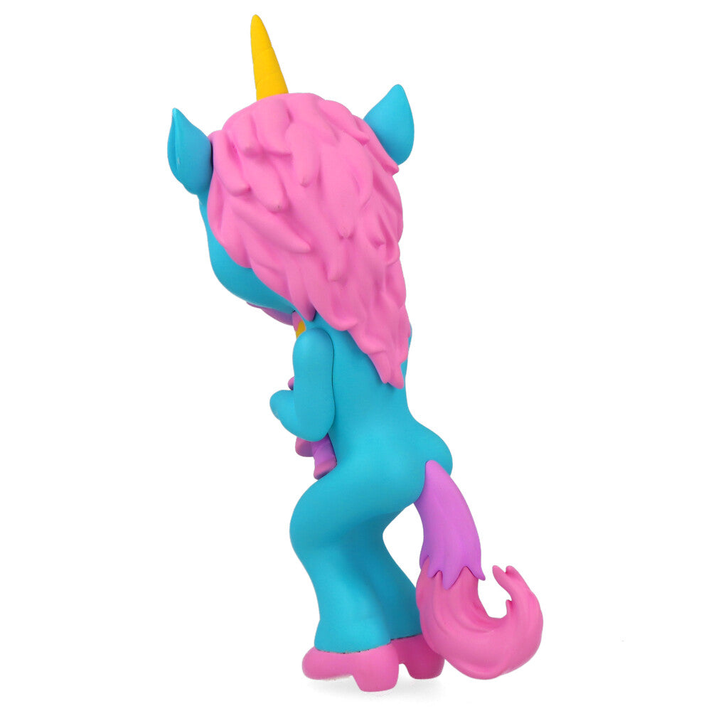 Ron English Forlorn Unicorn Blue Vinyl Art Toy - Collectible Pop Surrealism Figure for Home Decor & Art Display