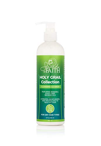 Strands of Faith Cleansing & Moisturizing Co-Wash with Babassu, Kukui & Baobab Oil - Holy Grail Collection for Dry Hair | Hydrating & Revitalizing Hair Treatment | 12 Oz | Perfect for Daily Hair Care & Damaged Hair Recovery