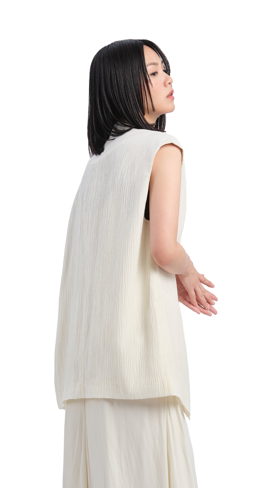 Stylish Oversized Jacquard Waistcoat Vest for Women - Elegant Floral Embroidery, Loose Fit Fashion Top - Perfect for Office, Date Night & Special Occasions