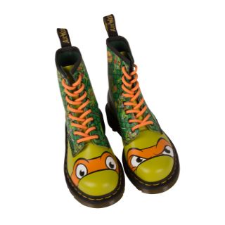 Dr. Martens 1460 TMNT MIKEY Boots - Unisex Leather Combat Boots for Men & Women | Perfect for Punk, Goth & Street Style Fashion