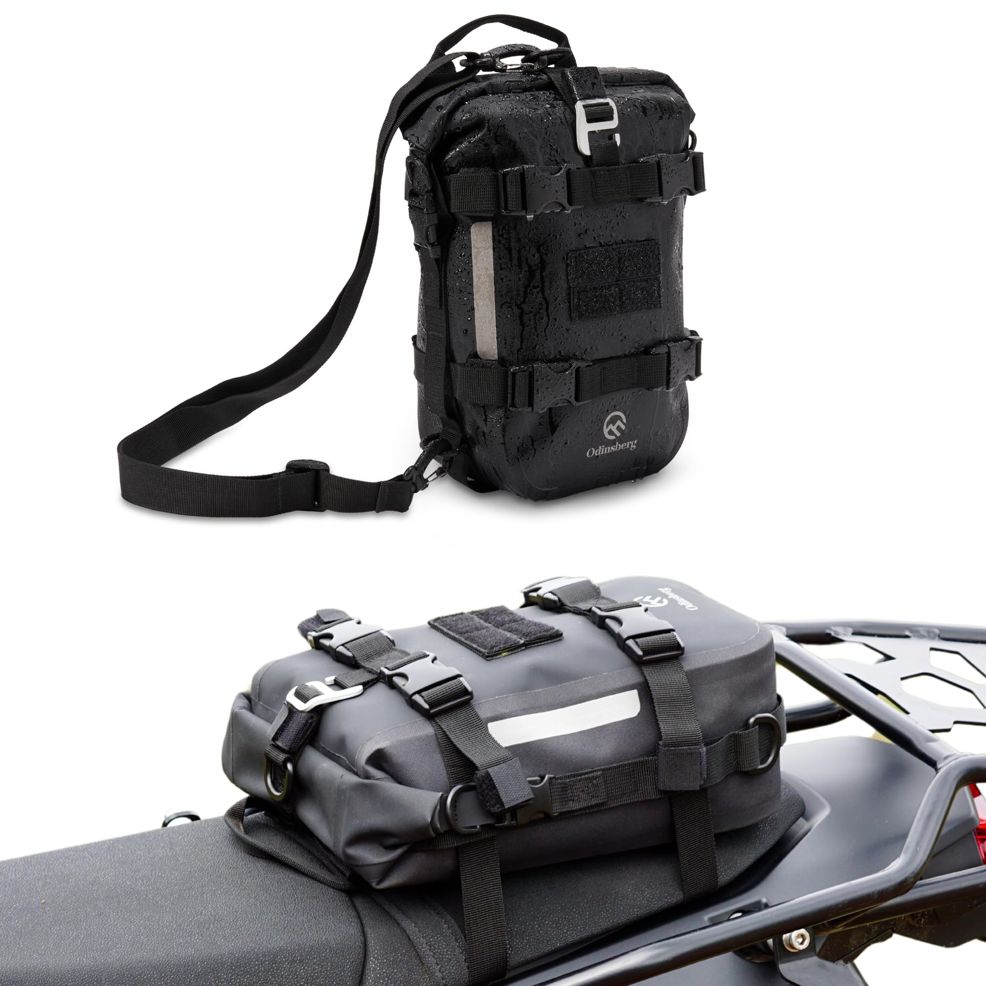 Waterproof 7L Motorcycle Tail Bag - Durable Dry Bag for Crash Bar, Back Seat, Sissy Bar & Rack - Ideal for Moto, Enduro & ATV Riders - Perfect for Commuting, Adventure Tours & Off-Road Trips