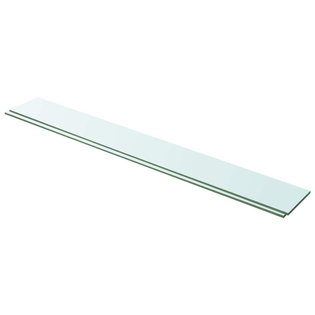 Floating Glass Shelves 39.4 x 4.7 Inch - 2 Pack Tempered Glass Wall Mounted Shelves for Bathroom, Shower Organizer & Display - Strong Clear Rectangle Glass Shelf Panels (Perfect for Modern Home Decor & Space-Saving Storage)