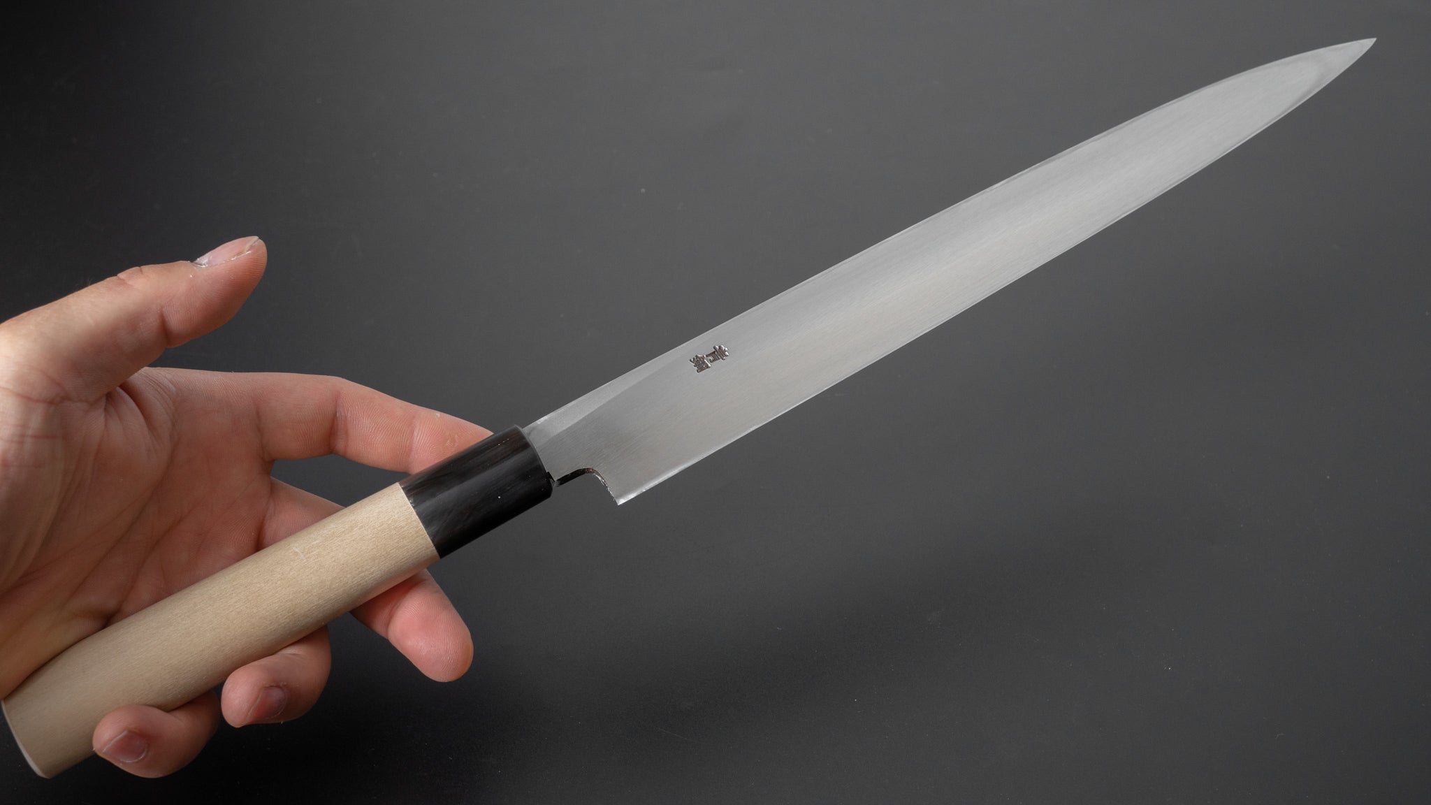 Premium Hitohira Gorobei Blue #2 Left-Handed Yanagiba Sushi Knife 270mm - Japanese Ho Wood D-Shaped Handle - Perfect for Sushi Chefs & Left-Handed Professionals