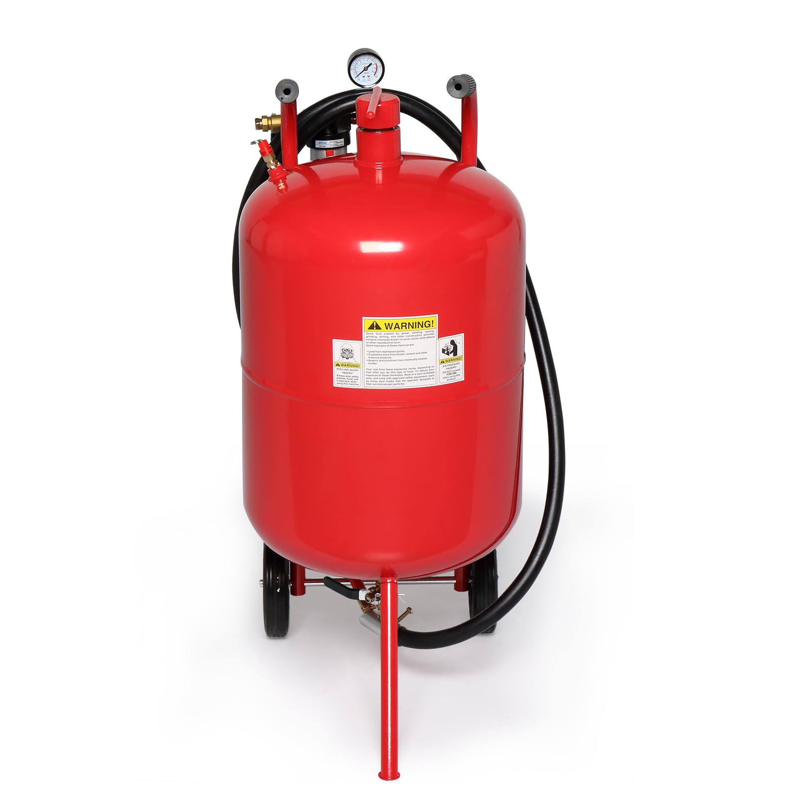 10 Gallon Sandblaster Kit - High Pressure Abrasive Blaster (65-125 PSI) with 6