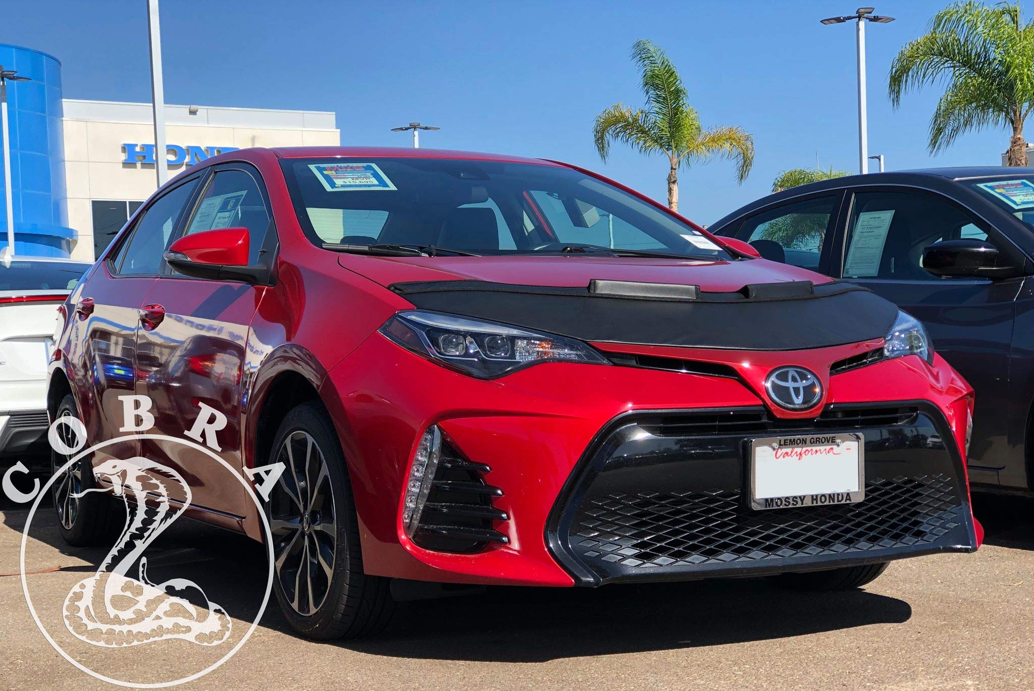 Premium Car Hood Bra Cover for Toyota Corolla 2014-2018 - Durable Bonnet Mask Protector Against Rocks, Bugs & Road Debris - Perfect for Road Trips, Off-Roading & Daily Commute Protection