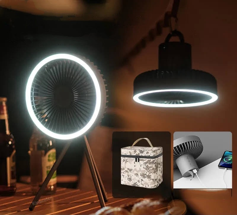 Portable Rechargeable USB Desktop Fan - Quiet Cooling for Home Office, Camping, Outdoor & Travel Use