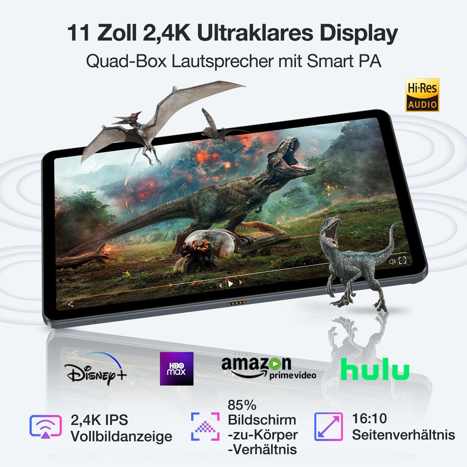 DOOGEE T30SE Android 14 Tablet - 9GB RAM (4+5GB) 128GB ROM (Expandable to 2TB) with 2.4K IPS 11-inch Display, 8580mAh Battery, Dual 4G LTE, 5G WiFi, Octa-Core Processor, 13MP+5MP Camera - Perfect for Gaming, Streaming & Productivity on the Go