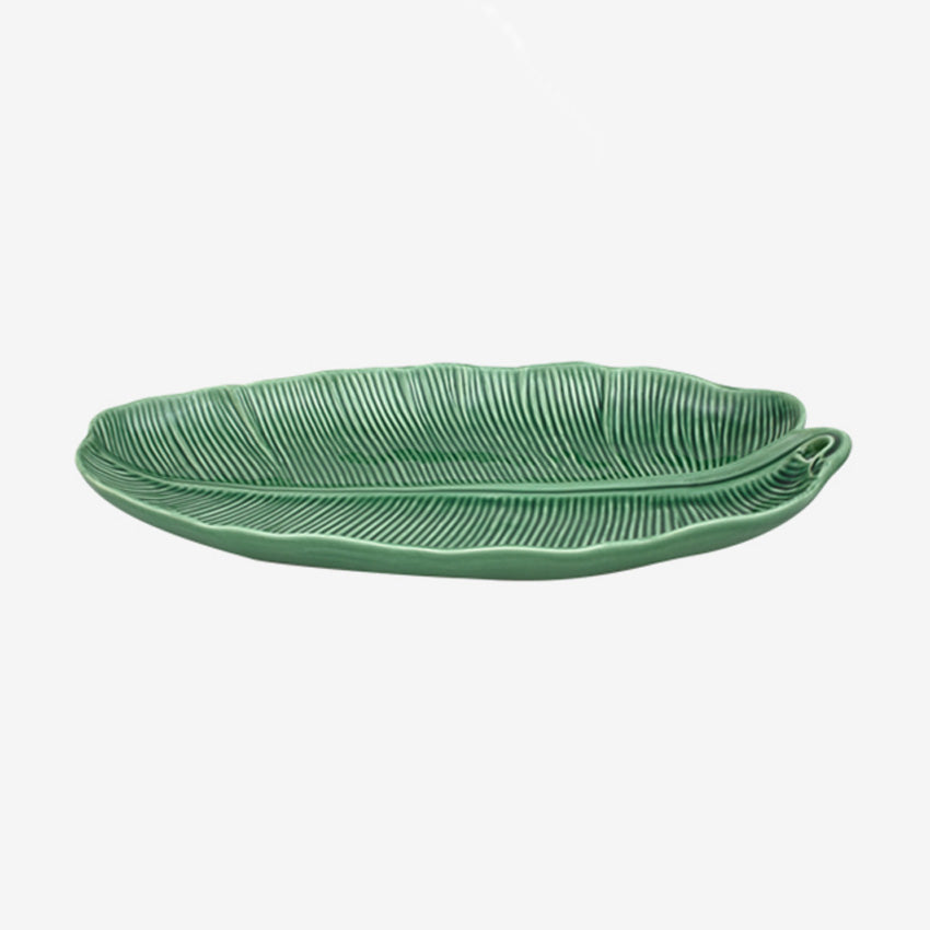 Bordallo Pinheiro Banana Leaf Plates - Eco-Friendly Dinnerware Set for Parties, Weddings & Outdoor Dining | Ceramic Plates with Natural Leaf Design