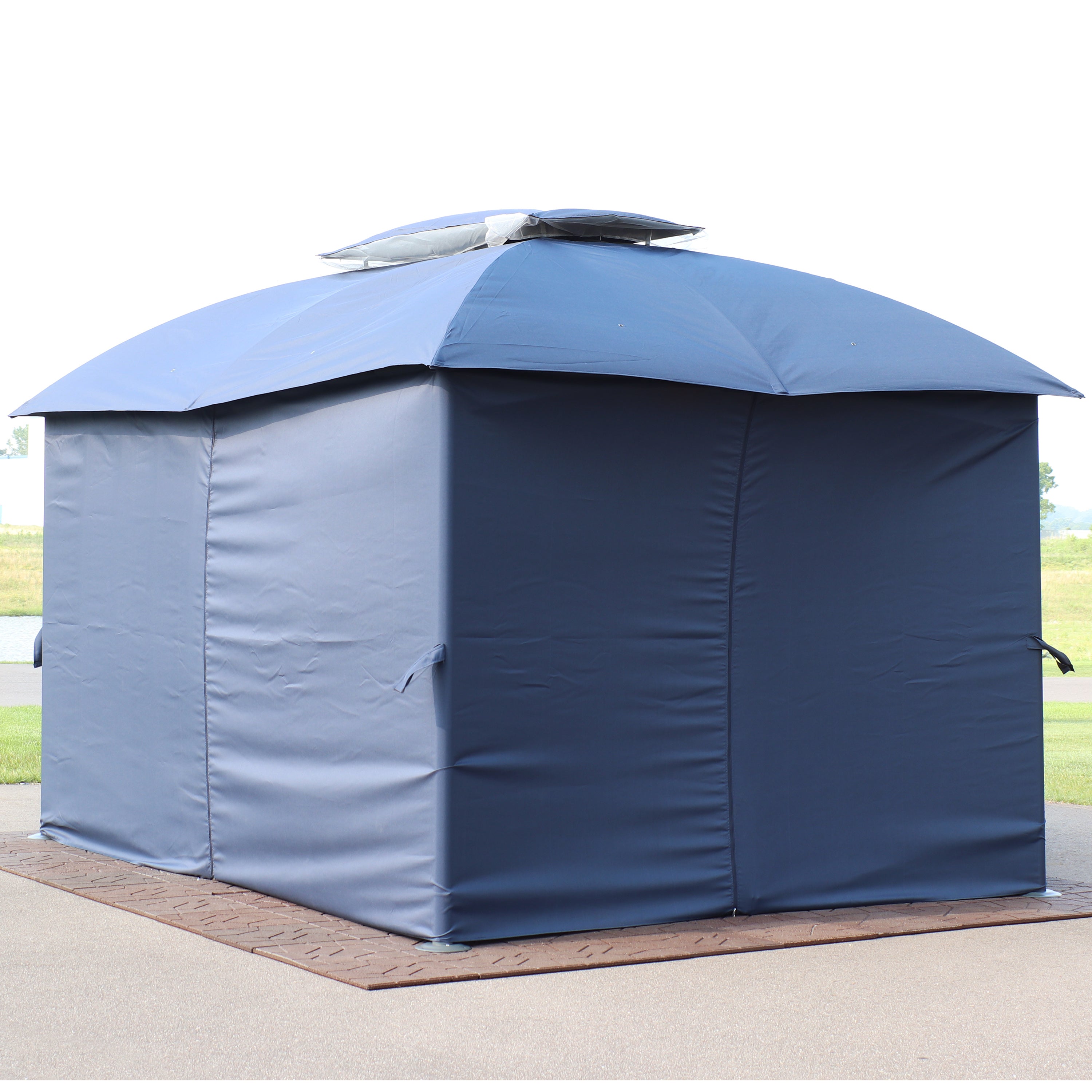 10' x 13' Outdoor Gazebo with 4 Polyester Sidewalls - Waterproof Patio Canopy for Backyard, Garden & Poolside Relaxation