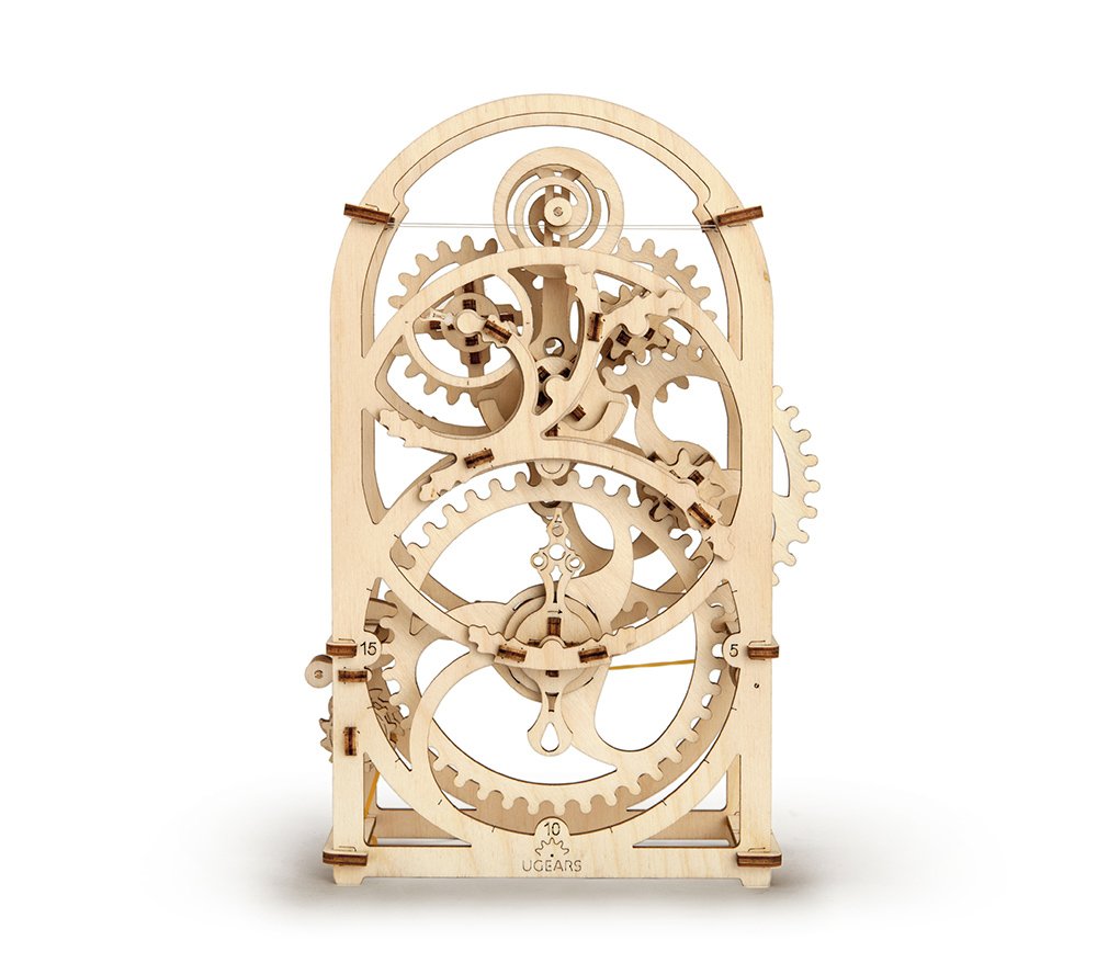 Ugears 3D Mechanical Timer Wooden Puzzle - DIY Model Kit for Adults, Teens & Kids | STEM Educational Toy, Eco-Friendly Wood Craft | Perfect for Home Decor, Office Desk & Gift Giving