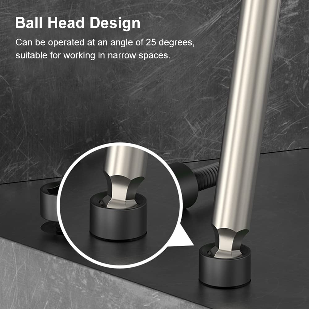 7-Piece SAE Ball End Hex Screwdriver Bit Set - Magnetic 1/4