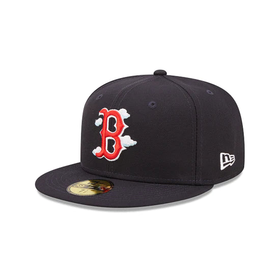 Boston Red Sox 2004 World Series Championship Comic Cloud Navy 59FIFTY Fitted Baseball Cap for Men - Perfect for Game Day, Sports Events & Fan Collections
