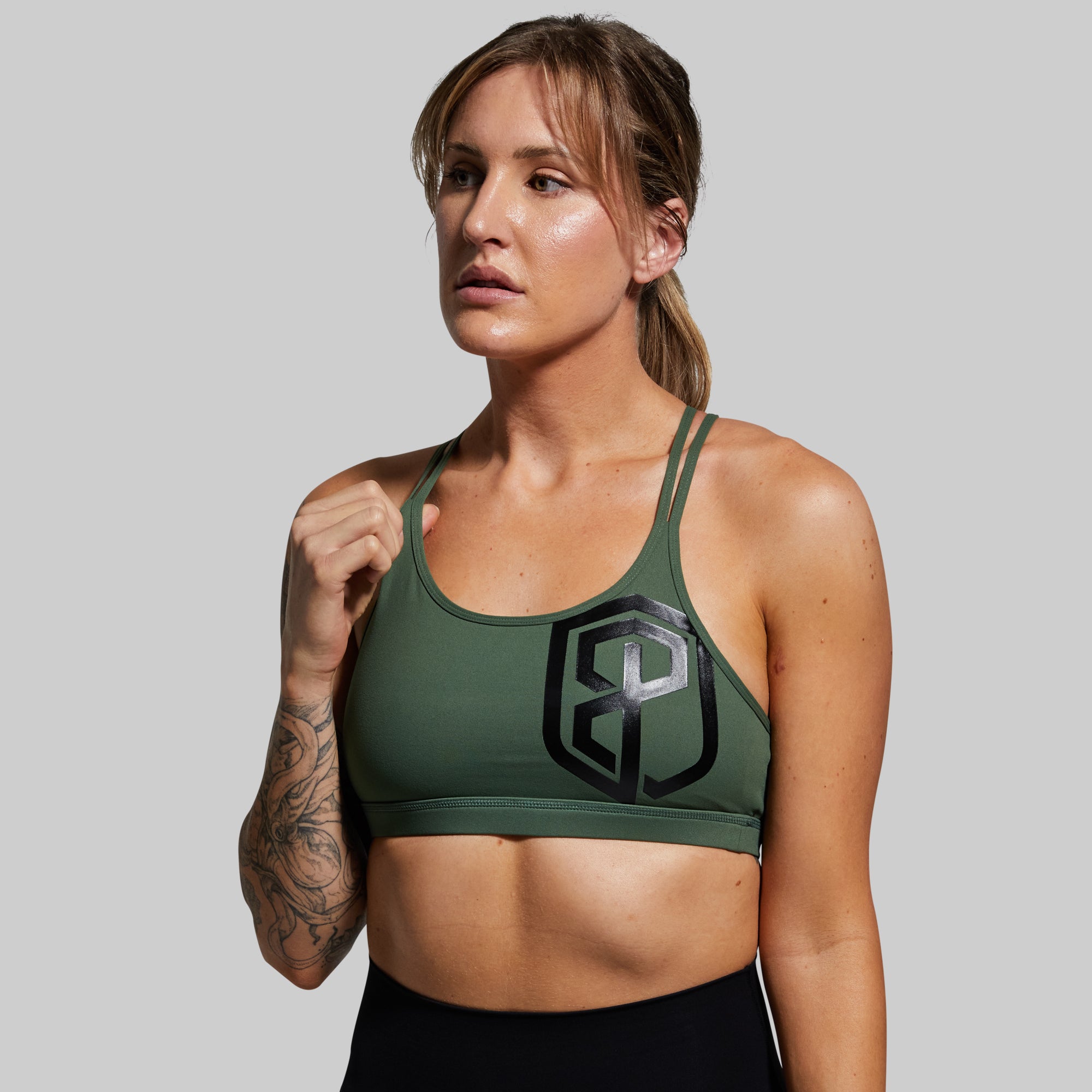 Warrior Sports Bra for Women - High Impact Support, Breathable & Comfortable (Forest Green) - Perfect for Running, Yoga & Gym Workouts