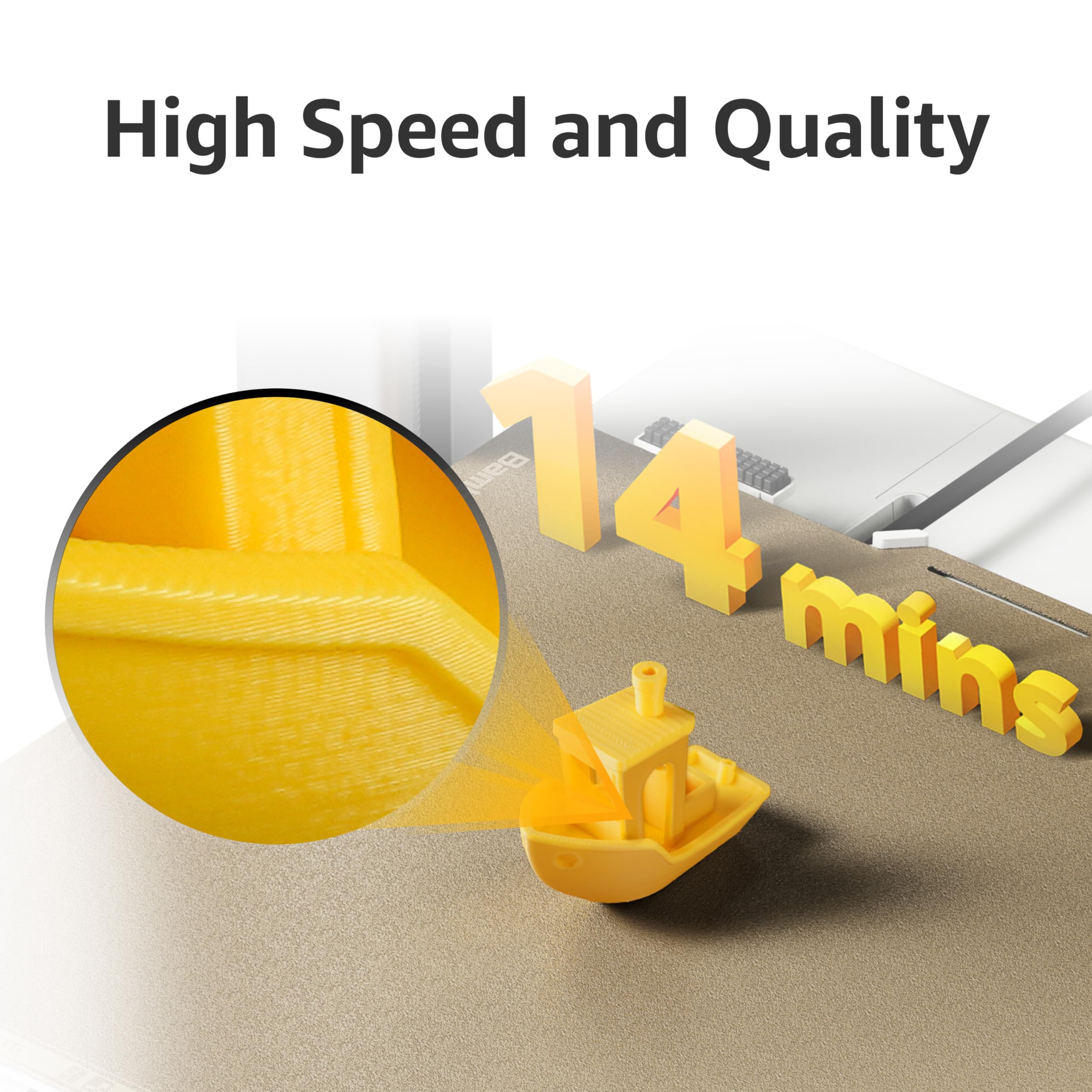 Bambu Lab A1 Mini 3D Printer - Multi-Color Printing, Fast Setup in 20 Minutes, High Speed & Precision, Auto Calibration, Quiet FDM Printer (≤48 dB) - Perfect for Home, Office & Educational Use