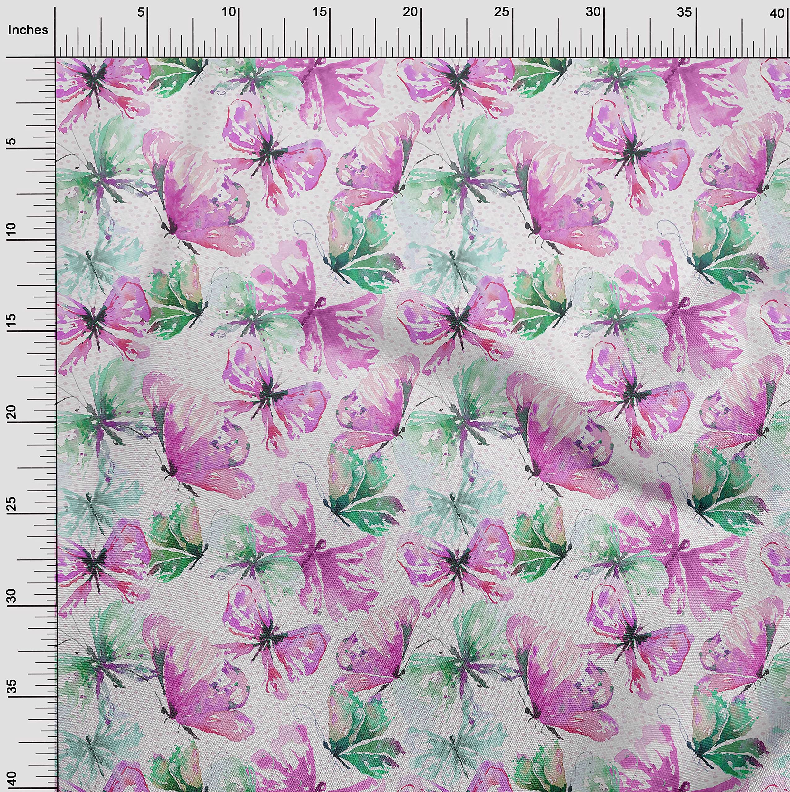 oneOone Velvet Fuschia Pink Fabric Wreath - Personalized Name Dress Material, 58 Inch Wide Fabric by The Yard - Perfect for DIY Wreaths, Home Decor, and Custom Clothing Projects