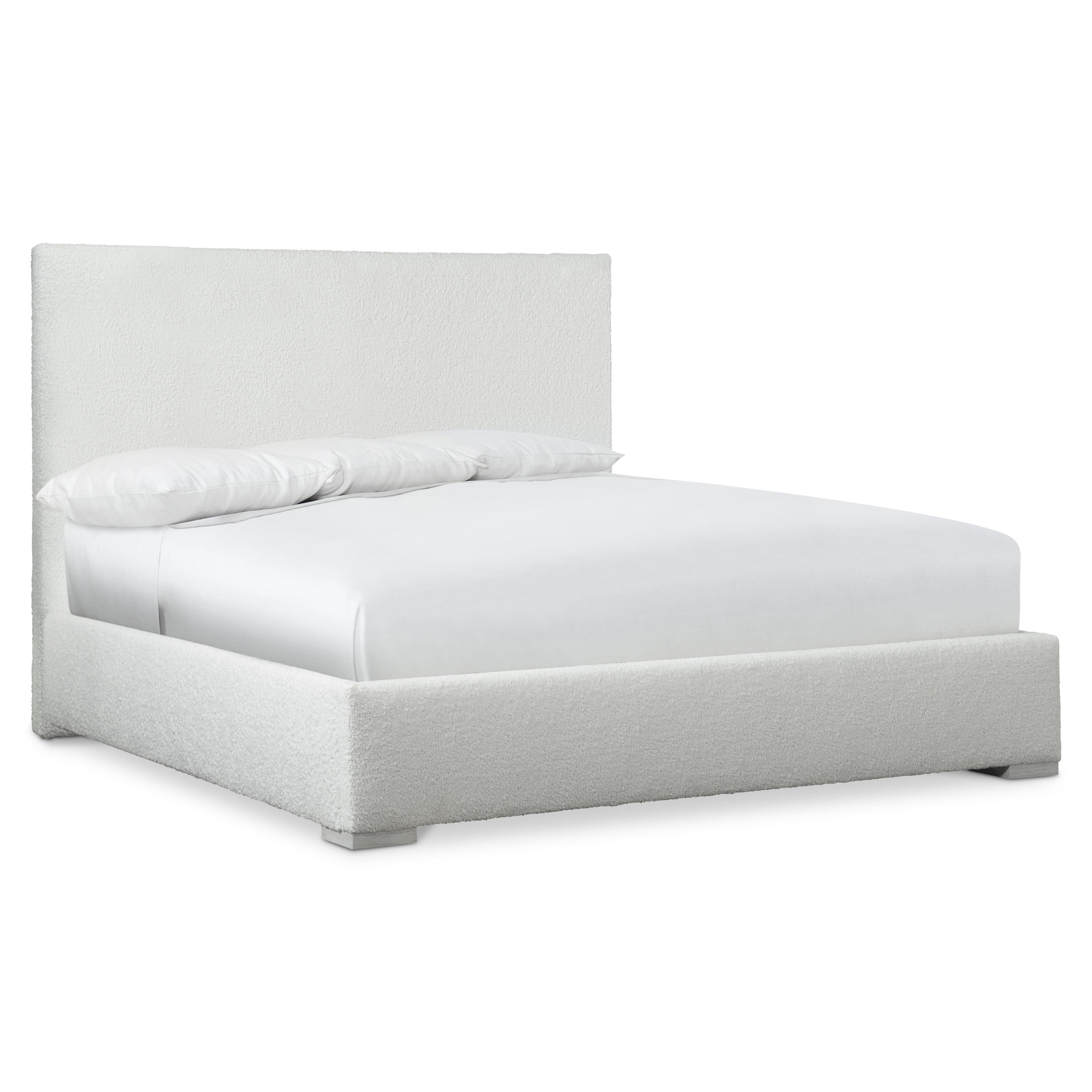 Alton Panel Bed California King Size - Modern Wooden Bed Frame with Upholstered Headboard - Perfect for Master Bedroom & Guest Room